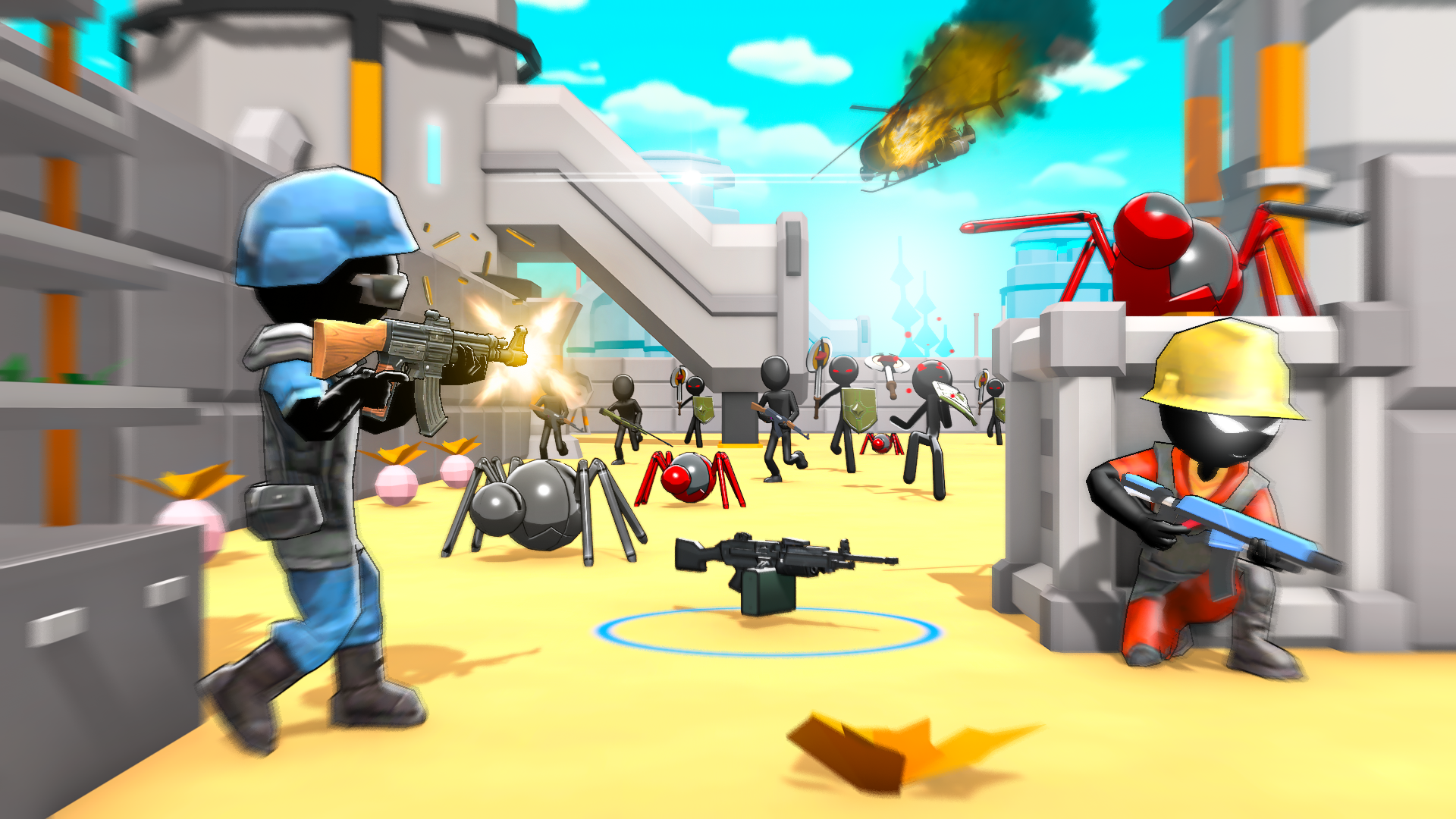 اسکرین شات 4 بازی Stickman Gun Shooter 3D