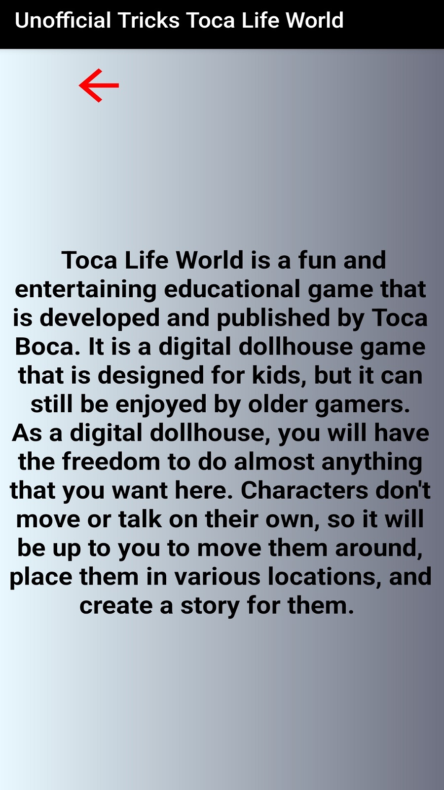 اسکرین شات 4 برنامه Unofficial Tricks Toca Life World 2021