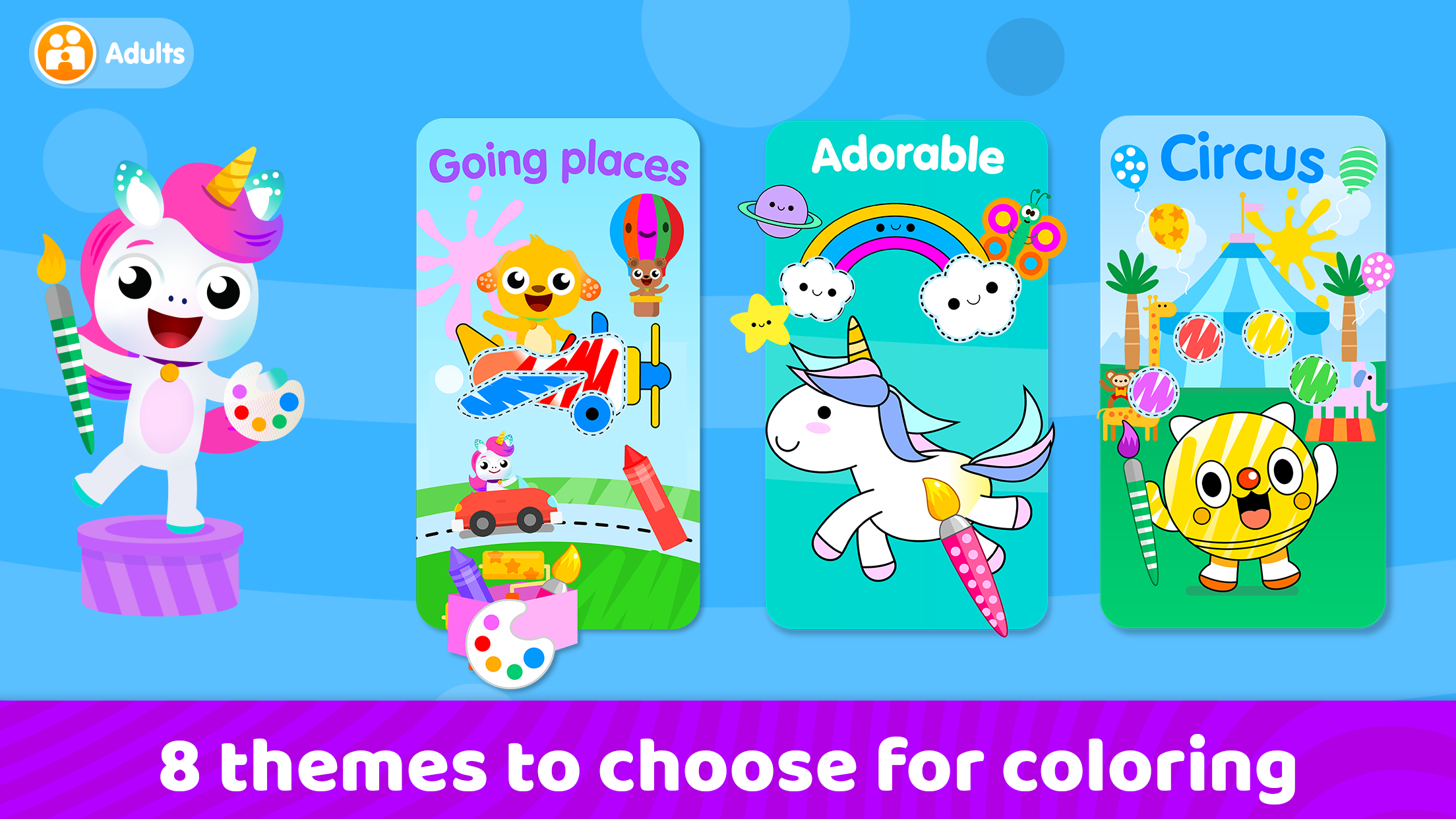 اسکرین شات 5 برنامه Toddler Coloring Book For Kids