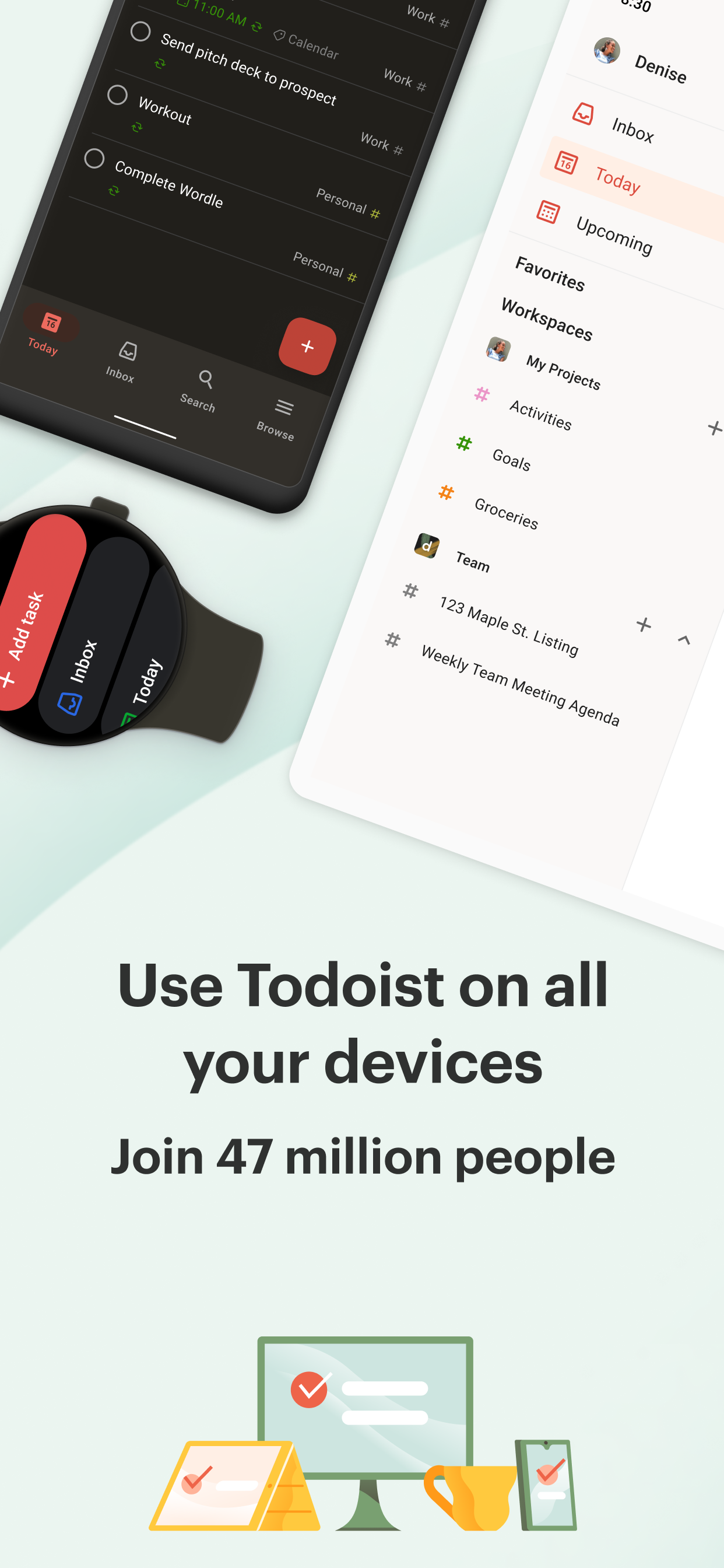 اسکرین شات 8 برنامه Todoist: Planner & Calendar
