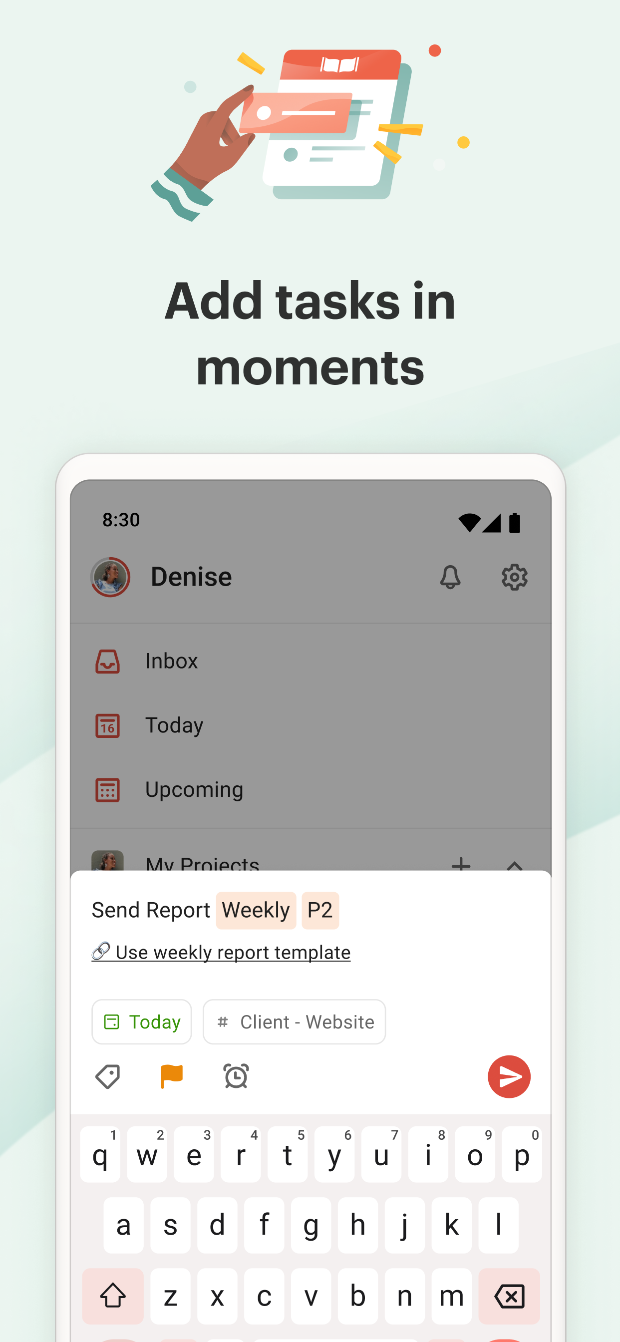 اسکرین شات 4 برنامه Todoist: Planner & Calendar