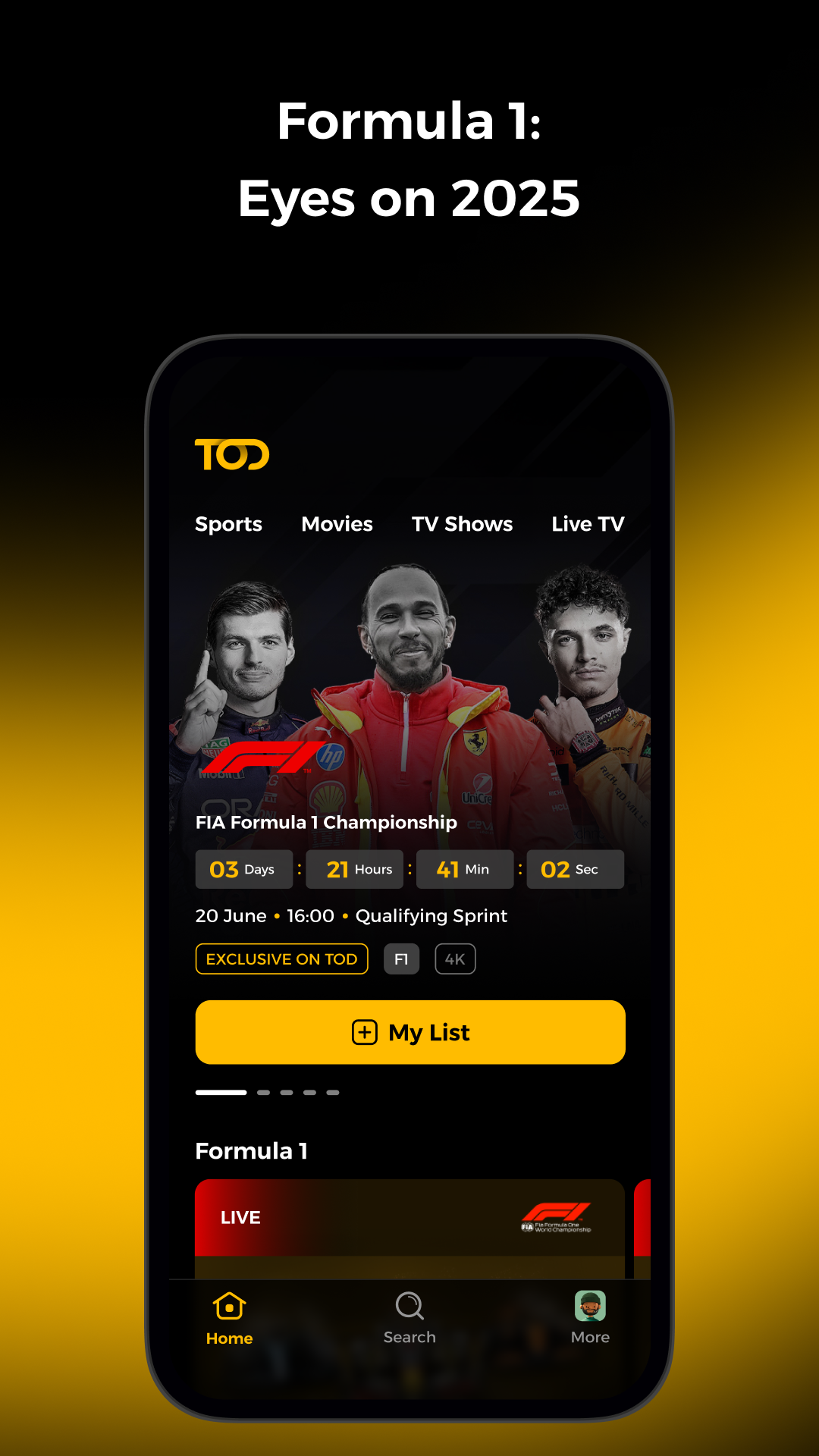 اسکرین شات 2 برنامه TOD - Watch Football & Movies
