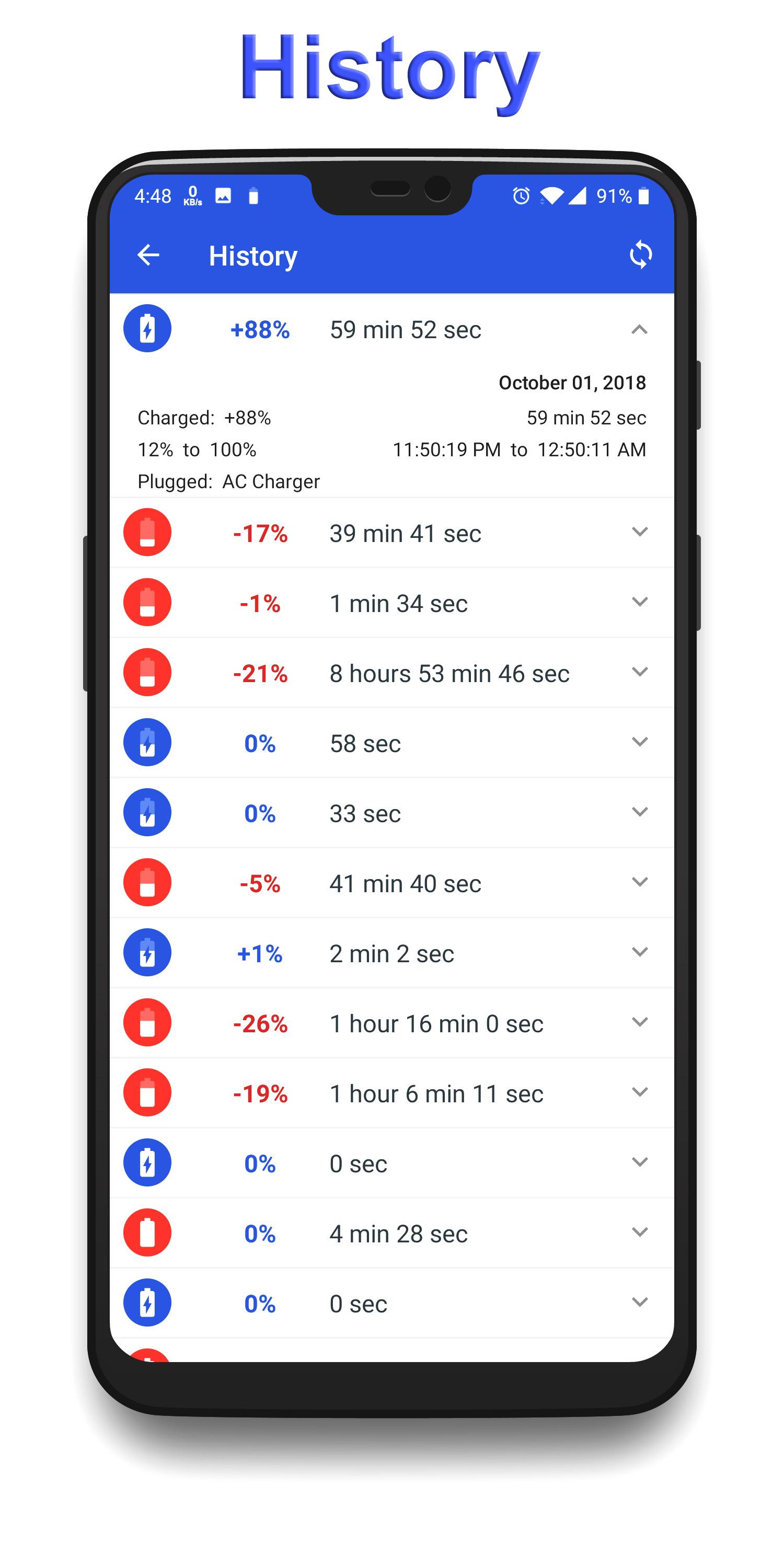 اسکرین شات 5 برنامه Battery Charging Monitor