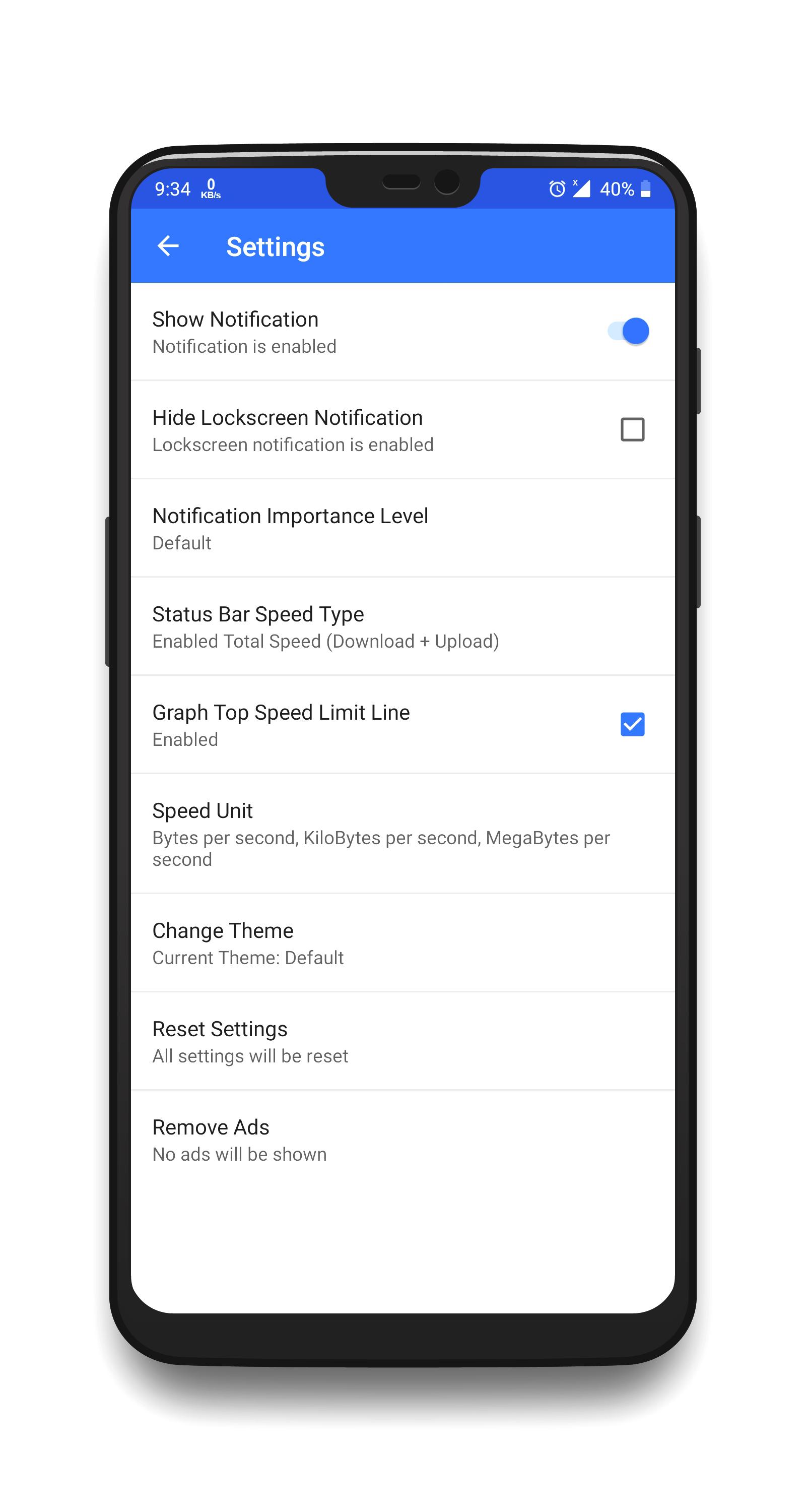 اسکرین شات 5 برنامه Internet Speed Meter - Live