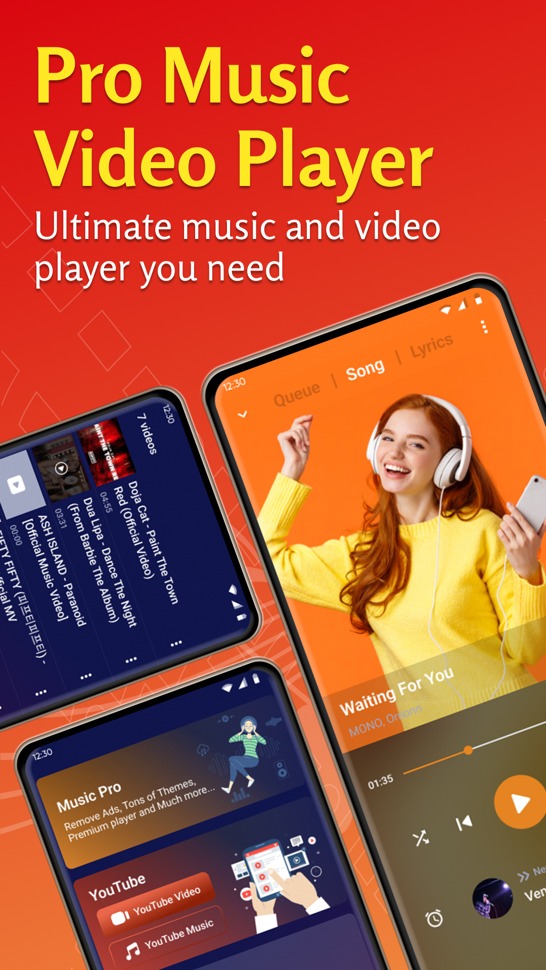 اسکرین شات 1 برنامه Music Player - Video Player