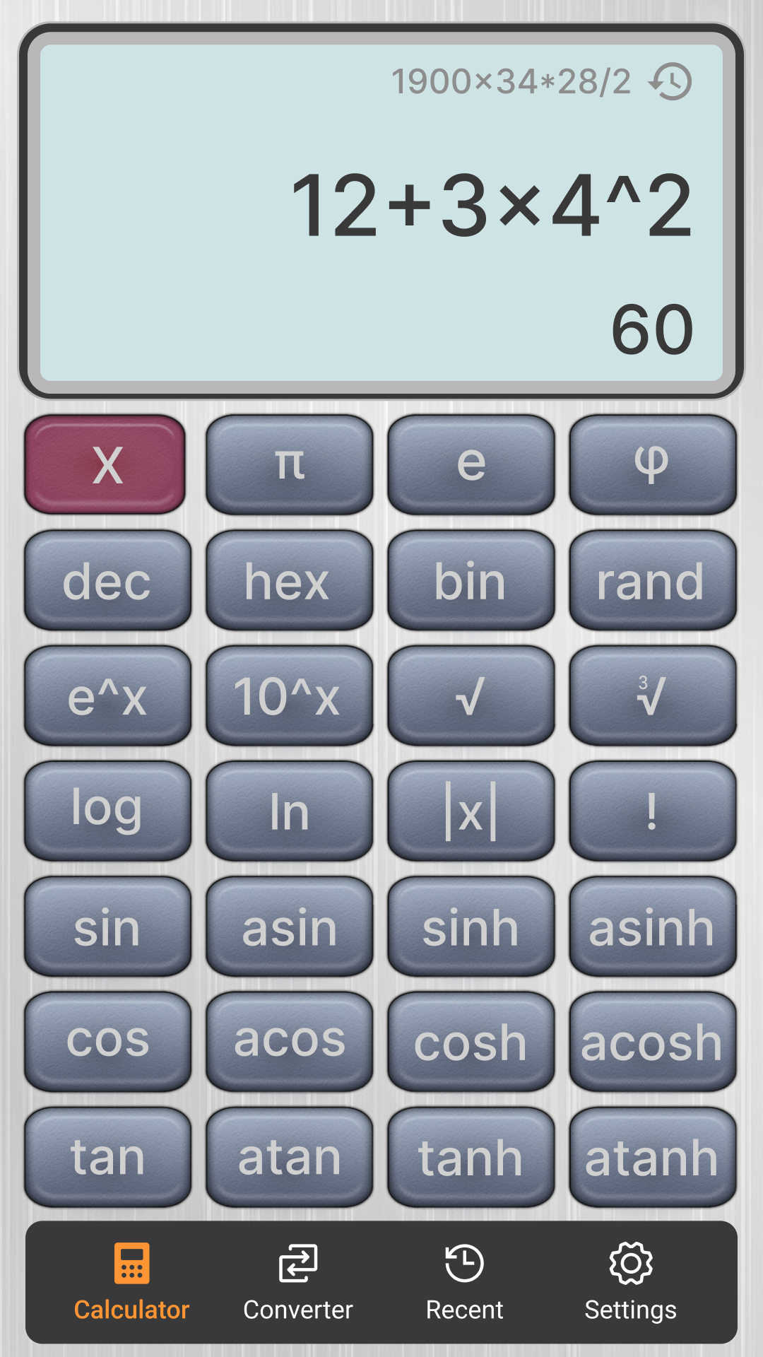 اسکرین شات 2 برنامه Calculator - Unit Converter