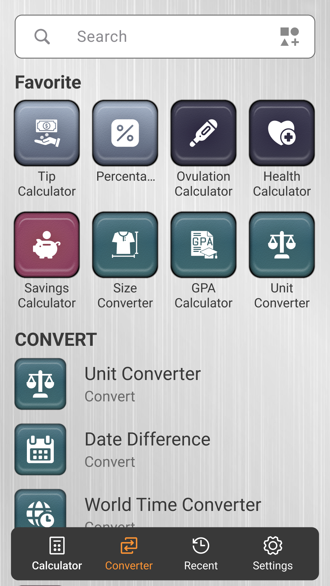 اسکرین شات 3 برنامه Calculator - Unit Converter