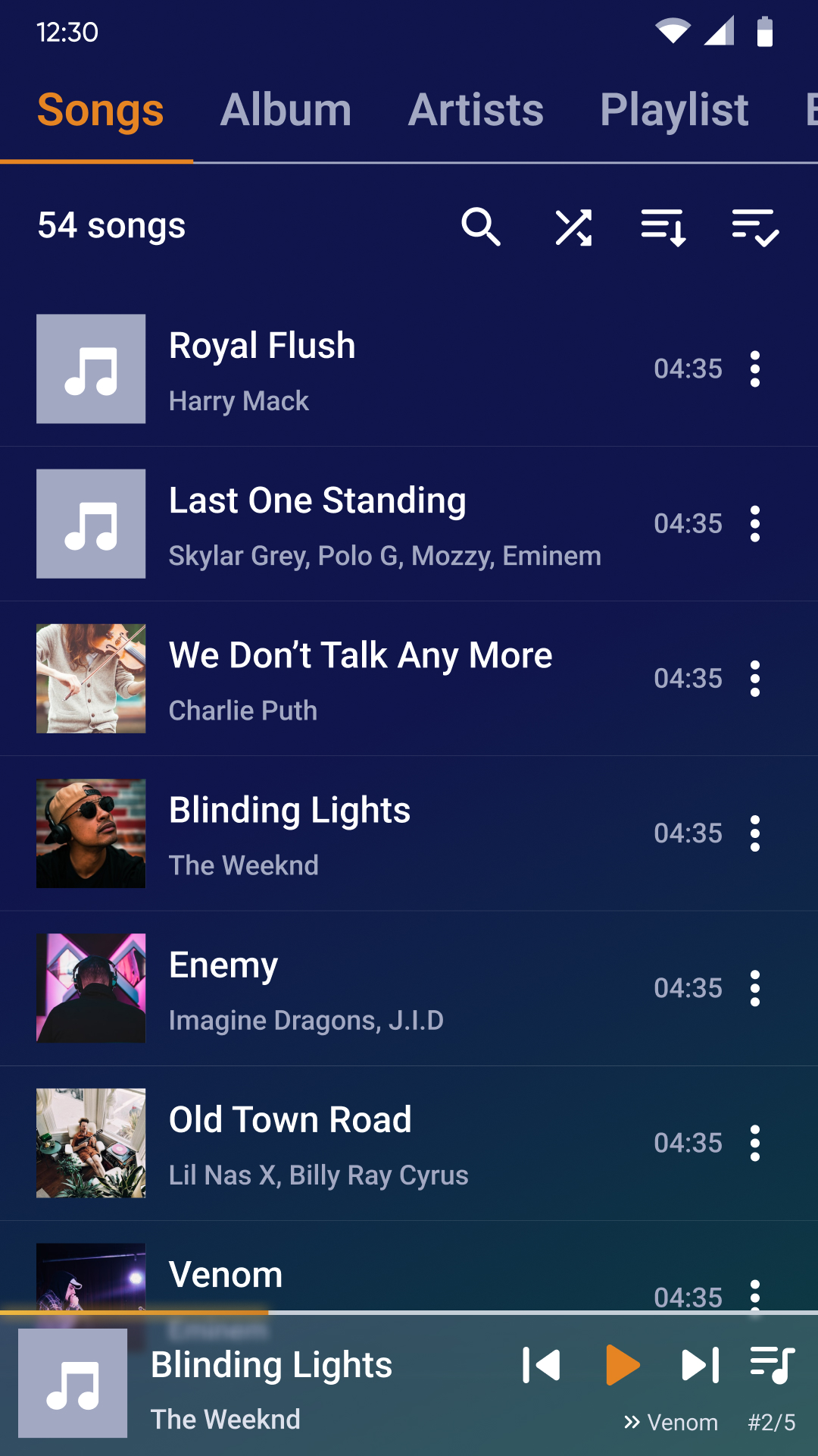 اسکرین شات 2 برنامه Music Player - MP3 Player