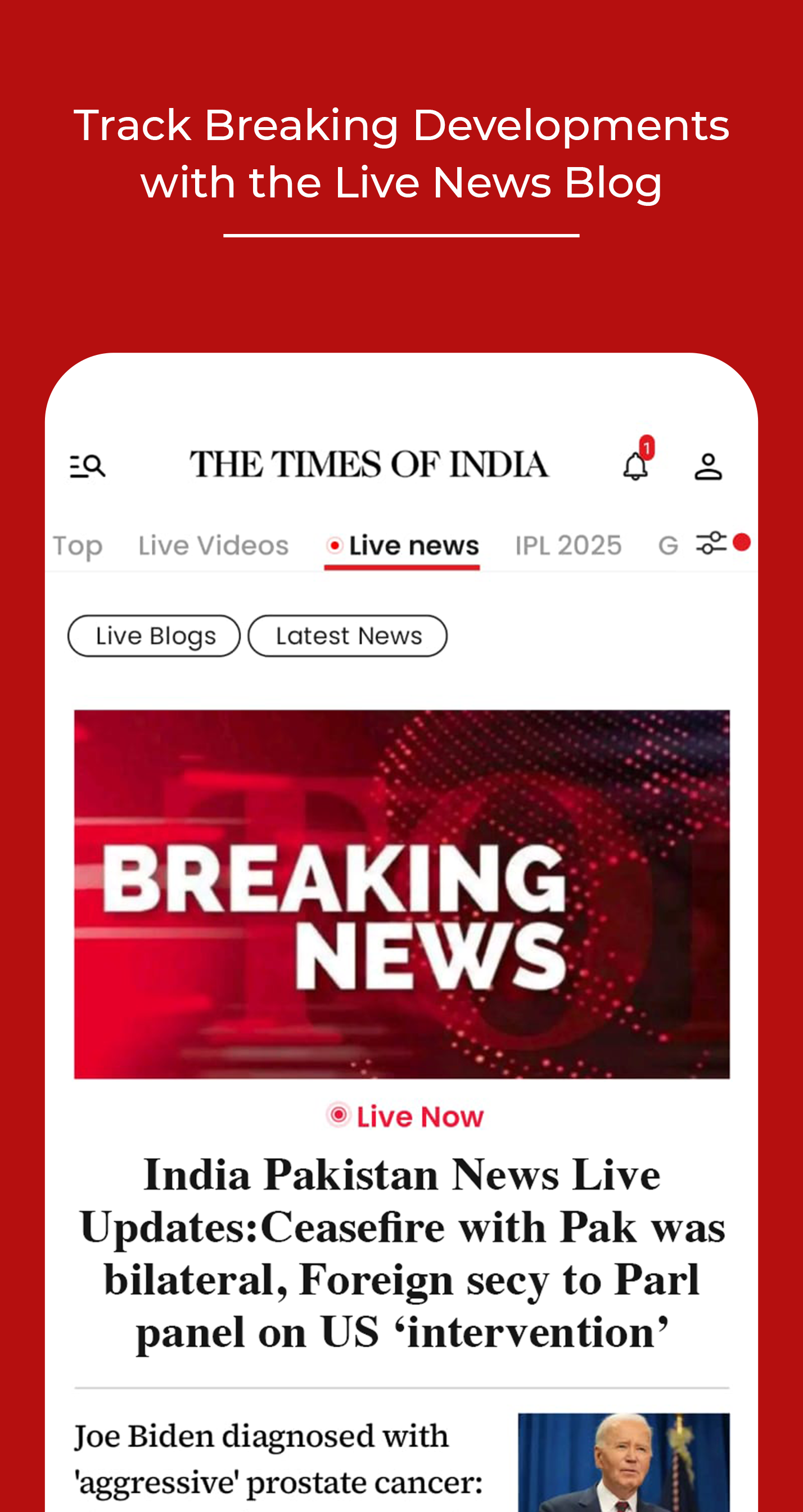 اسکرین شات 1 برنامه TOI English News, Daily ePaper