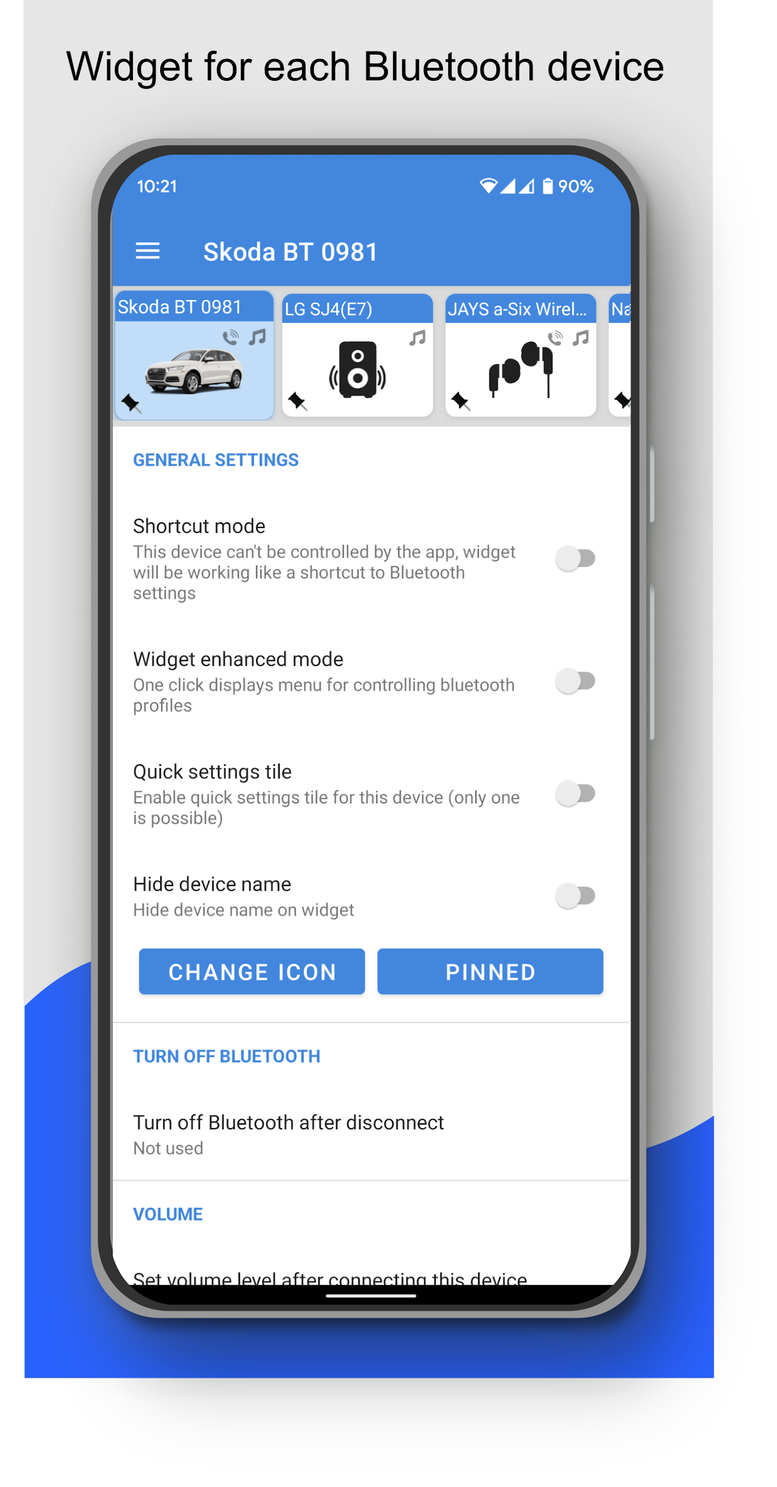 اسکرین شات 2 برنامه Bluetooth Audio Connect Widget