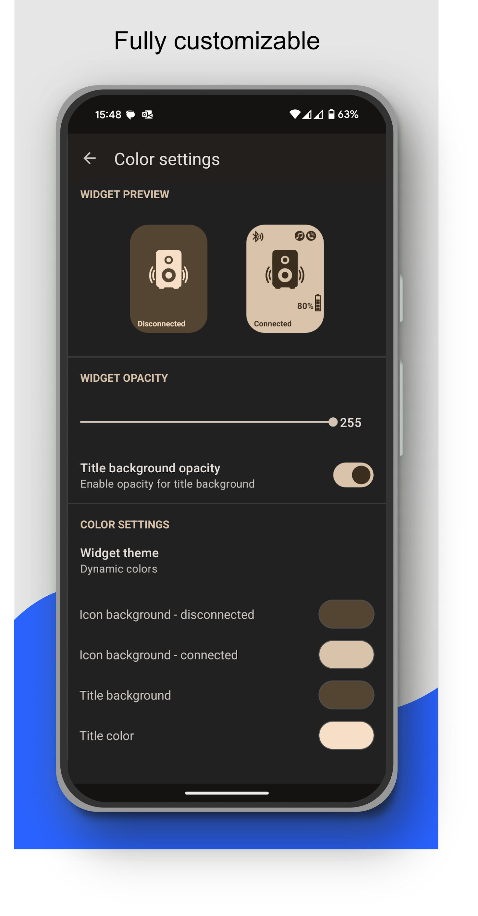 اسکرین شات 5 برنامه Bluetooth Audio Connect Widget