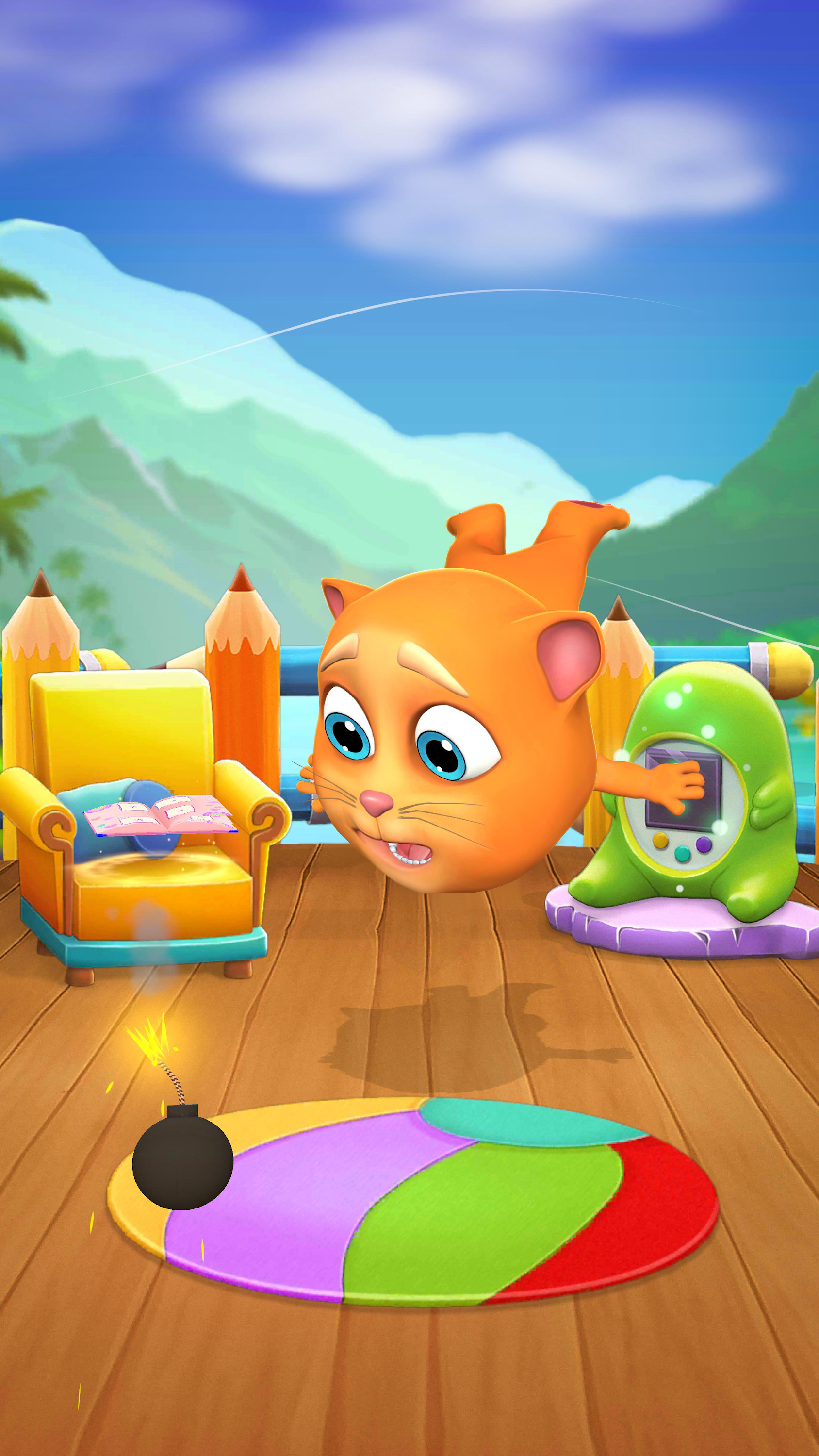 اسکرین شات 1 برنامه Virtual Pet Tommy - Cat Game