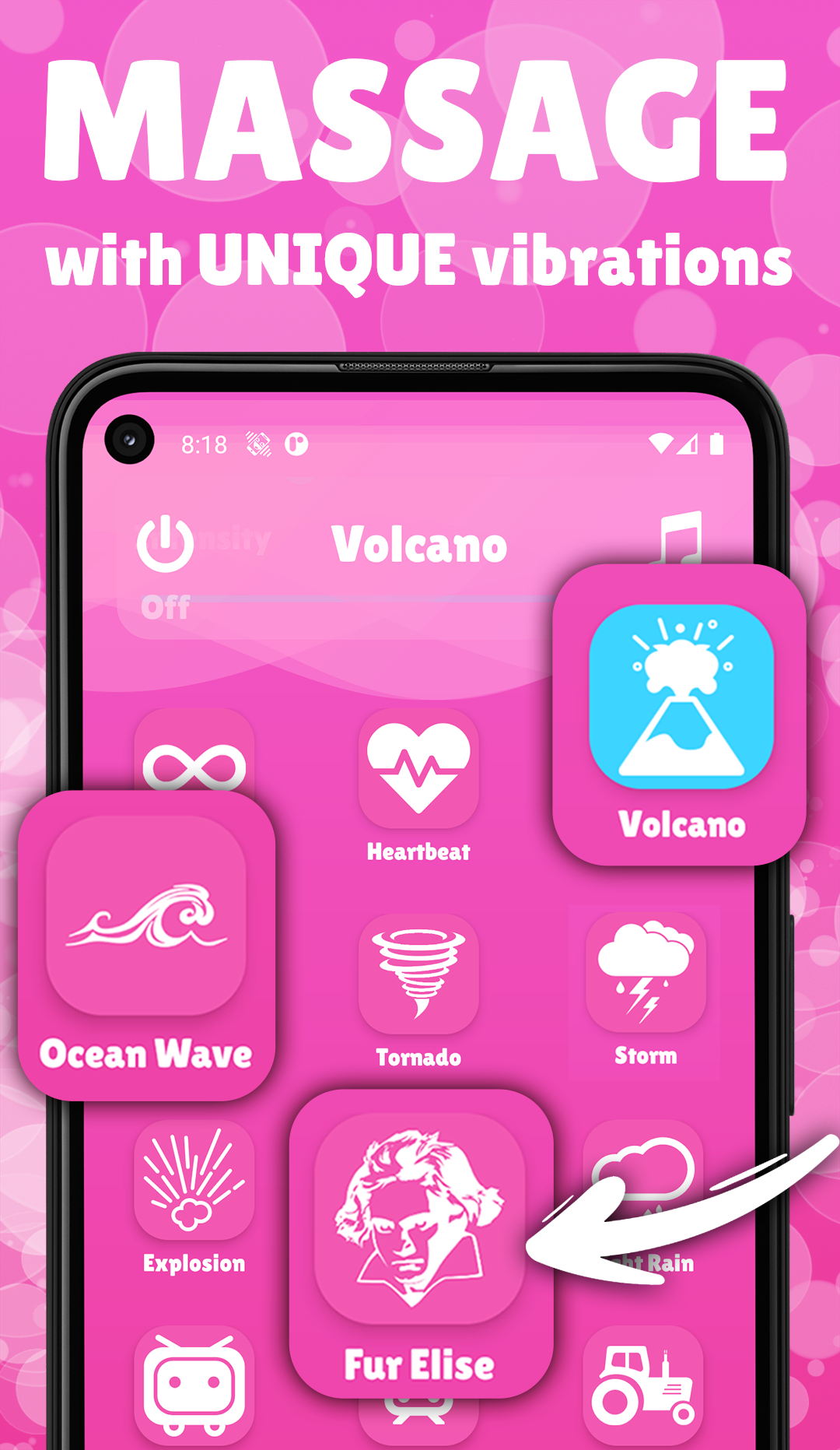 اسکرین شات 2 برنامه Vibrator: Strong Vibration App