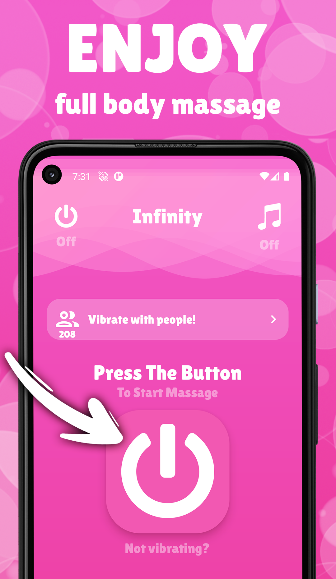 اسکرین شات 1 برنامه Vibrator: Strong Vibration App