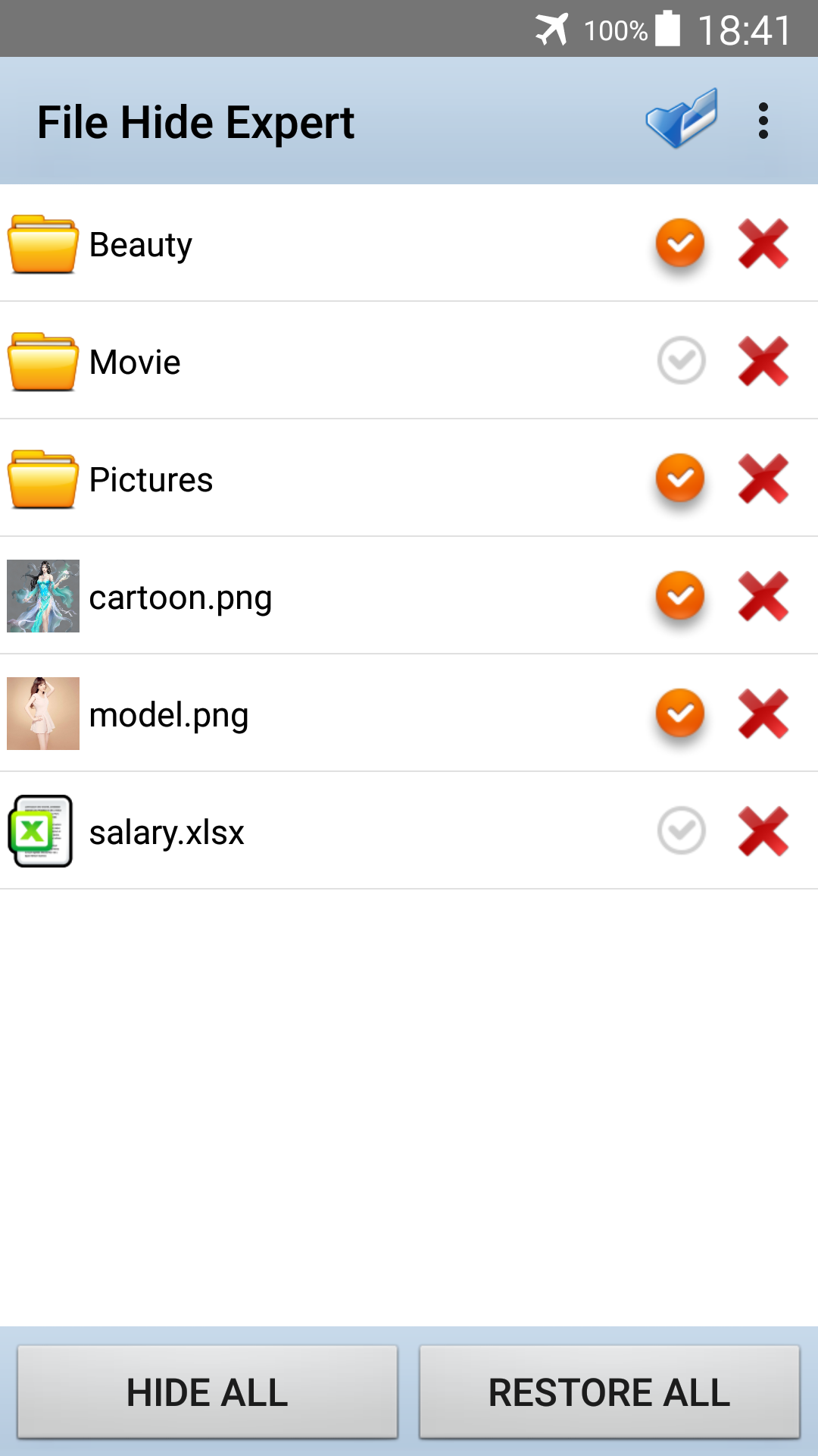 اسکرین شات 4 برنامه File Hide Expert-Hide Pictures