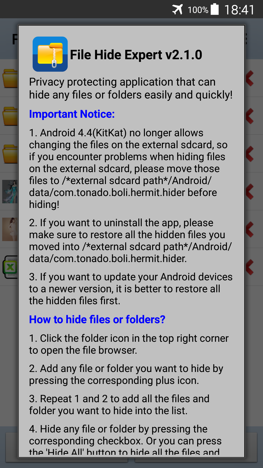 اسکرین شات 7 برنامه File Hide Expert-Hide Pictures