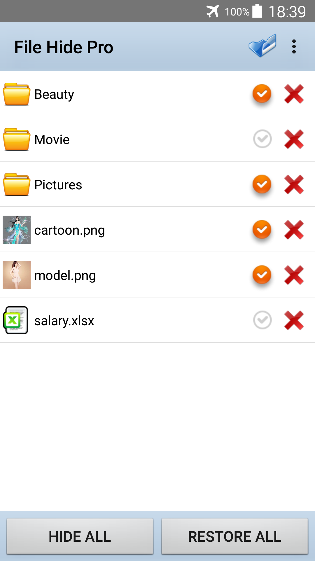 اسکرین شات 5 برنامه File Hide Pro-Hide Pics,Videos