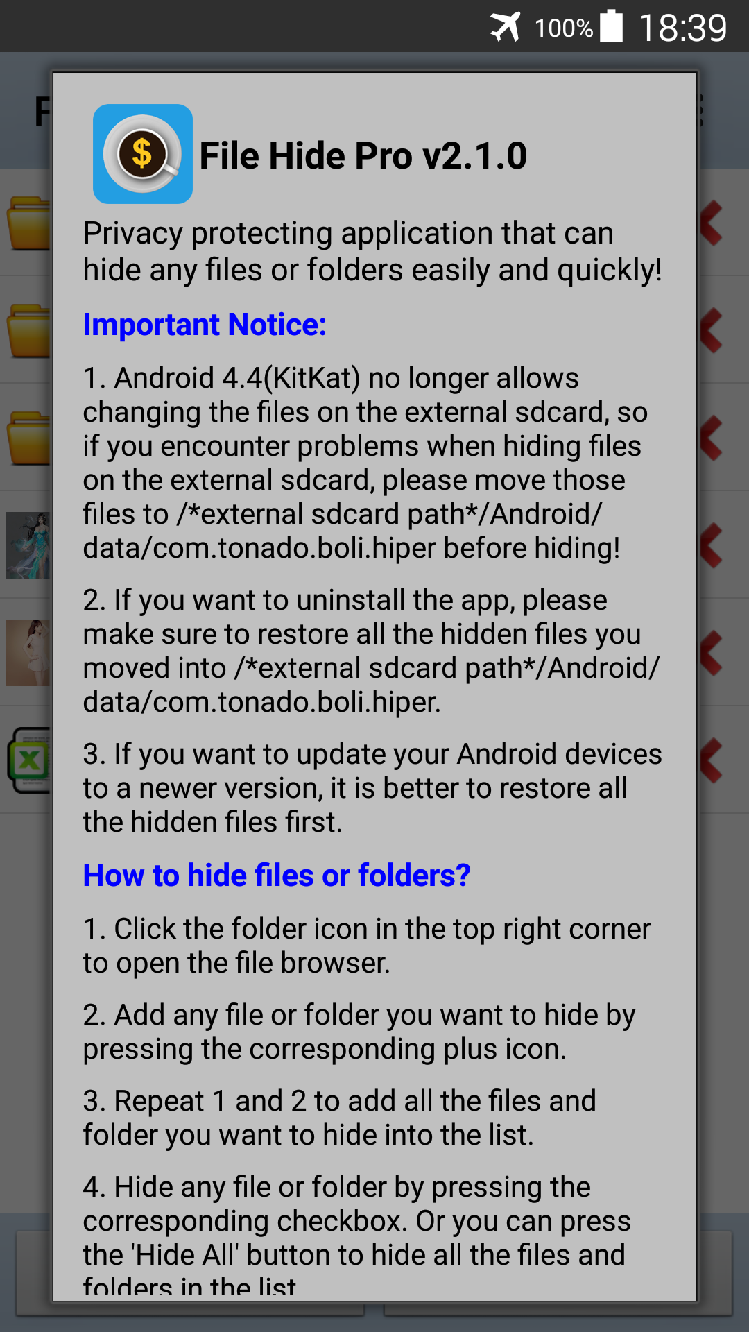 اسکرین شات 8 برنامه File Hide Pro-Hide Pics,Videos
