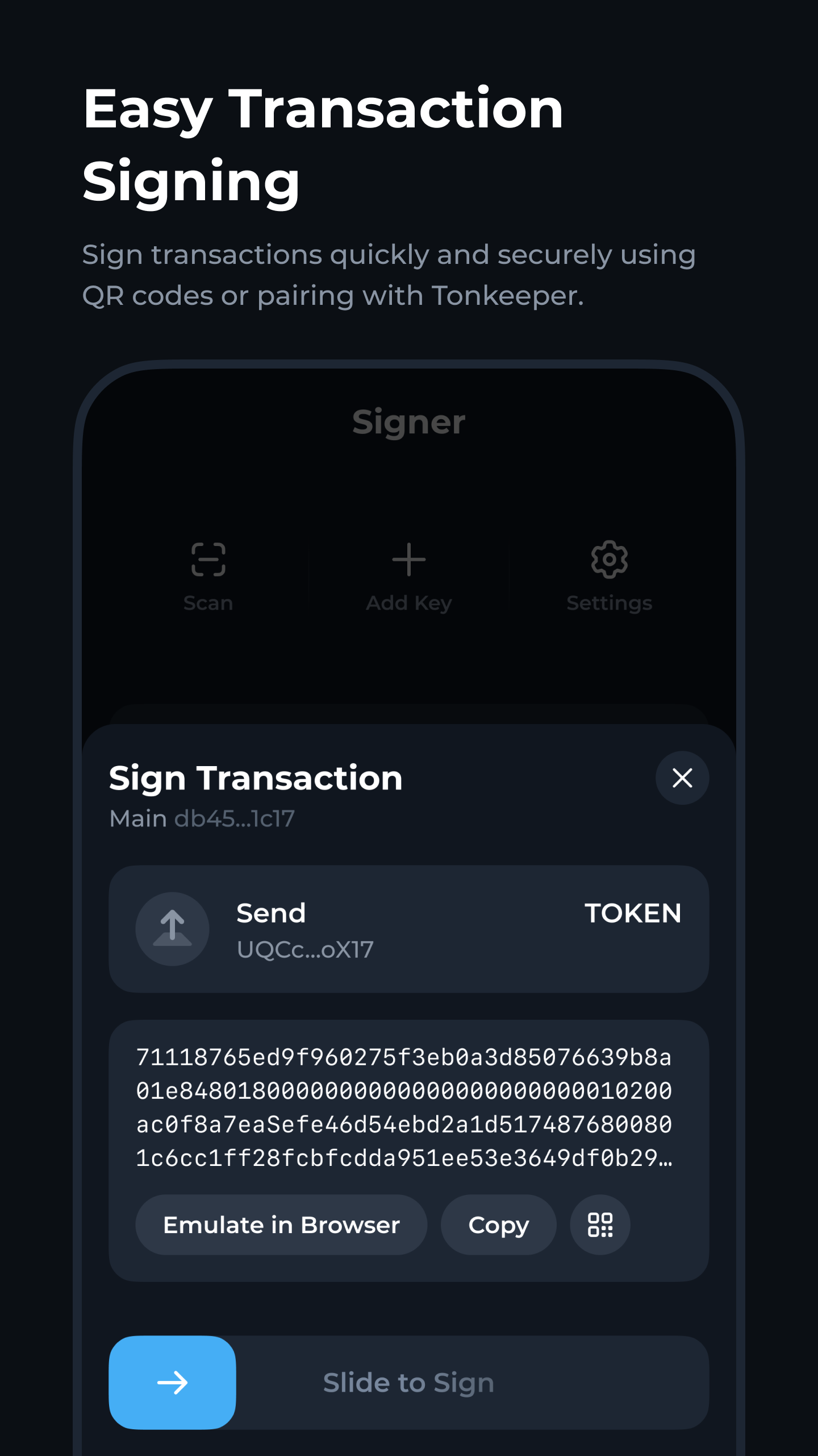 اسکرین شات 4 برنامه Signer for Tonkeeper