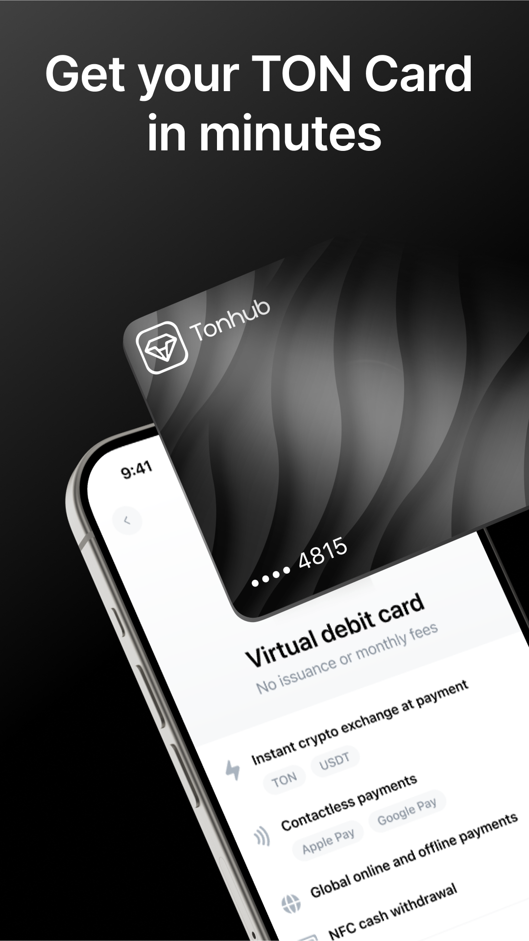 اسکرین شات 1 برنامه Tonhub: Crypto Wallet & Card