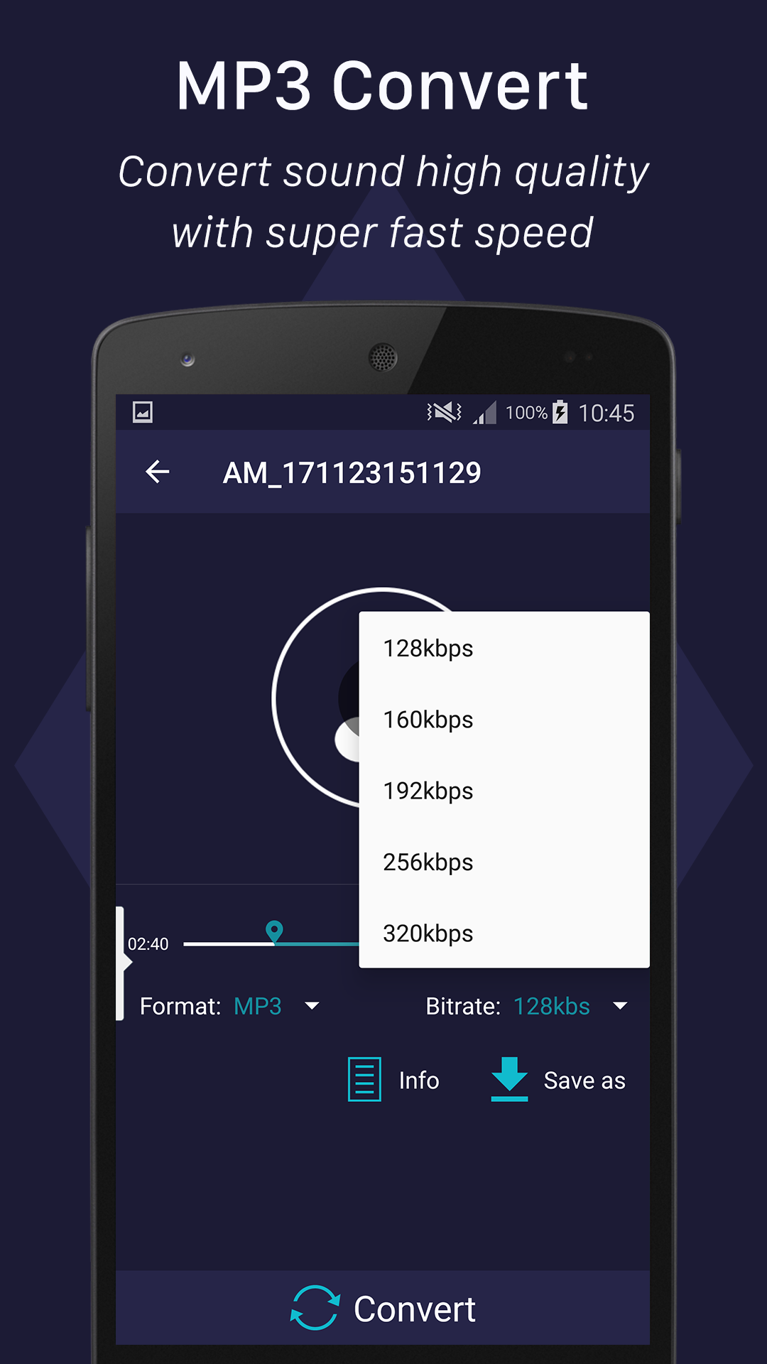 اسکرین شات 4 برنامه MP3 converter
