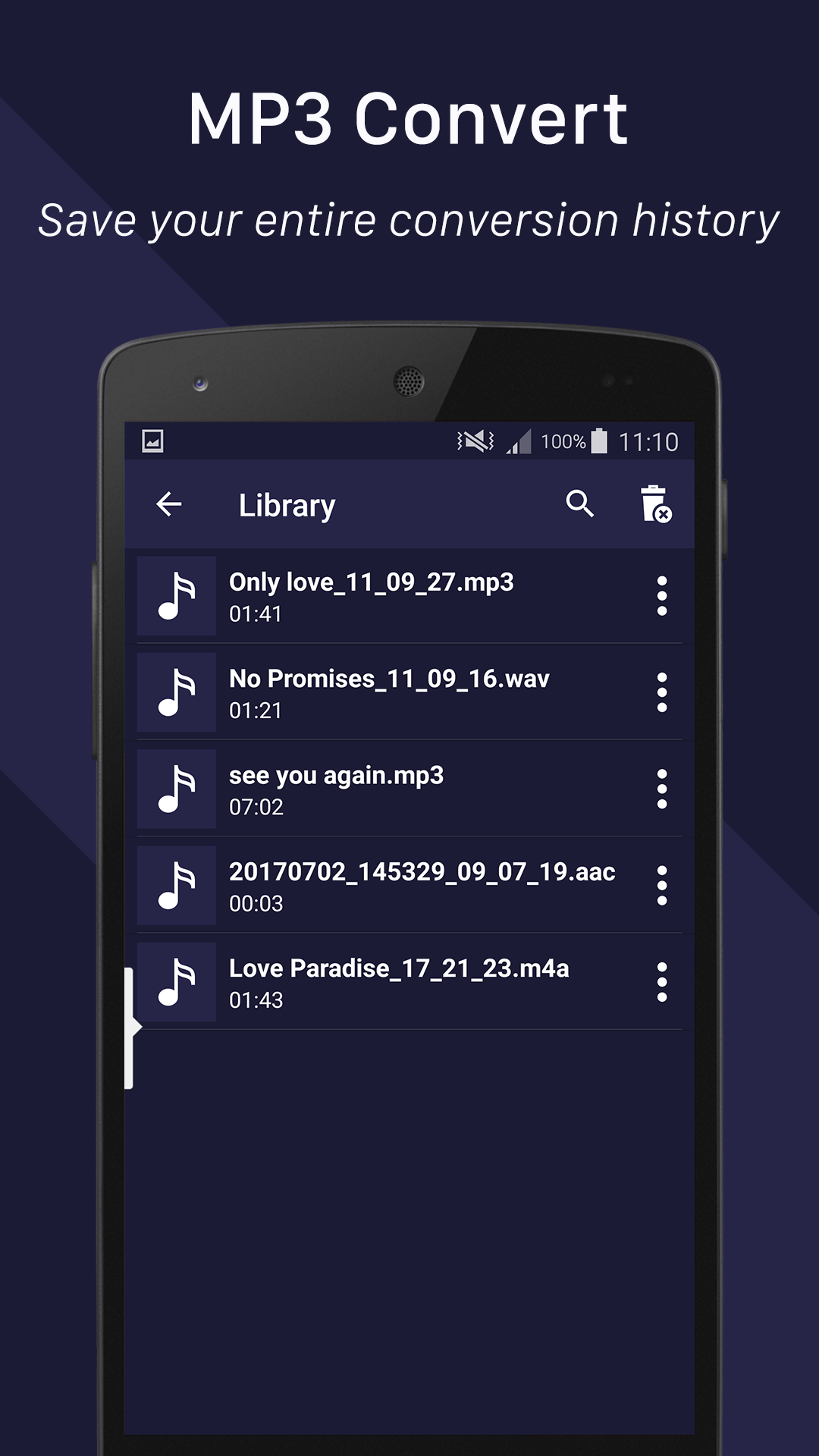 اسکرین شات 5 برنامه MP3 converter
