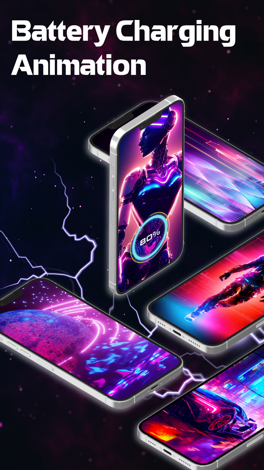 اسکرین شات 1 برنامه Battery Charging Animation