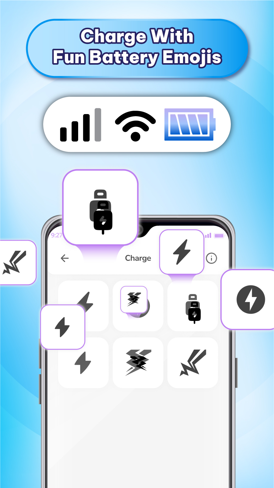 اسکرین شات 3 برنامه Emoji Battery Widget