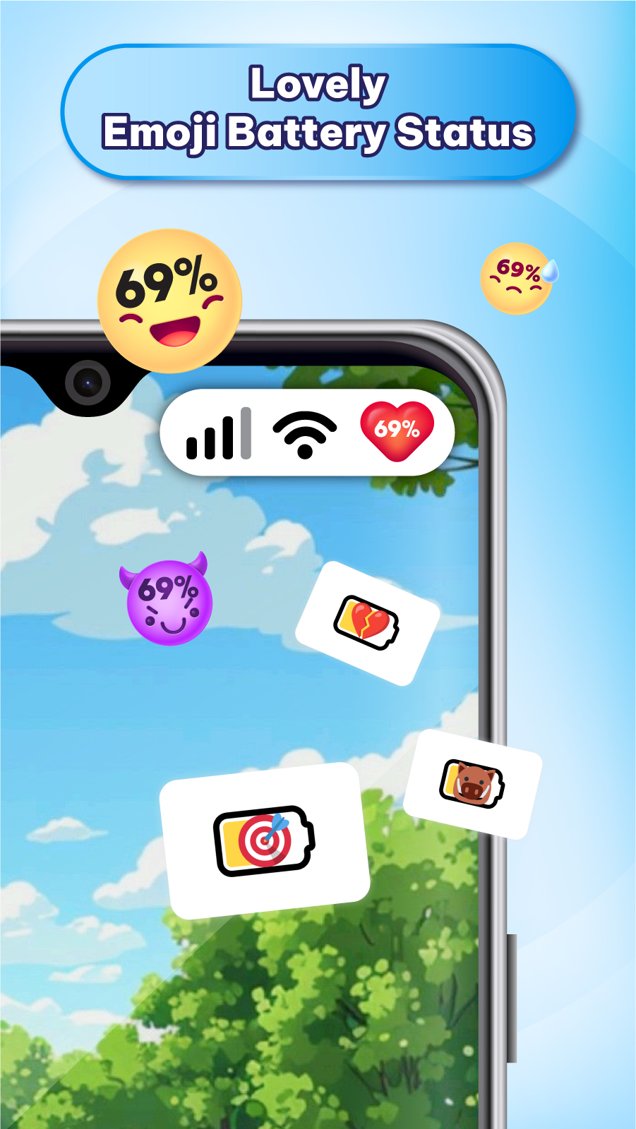 اسکرین شات 2 برنامه Emoji Battery Widget