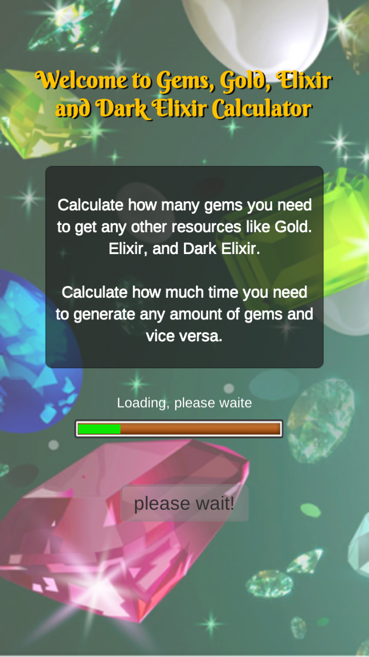 اسکرین شات 1 برنامه Gems calc for clashers game
