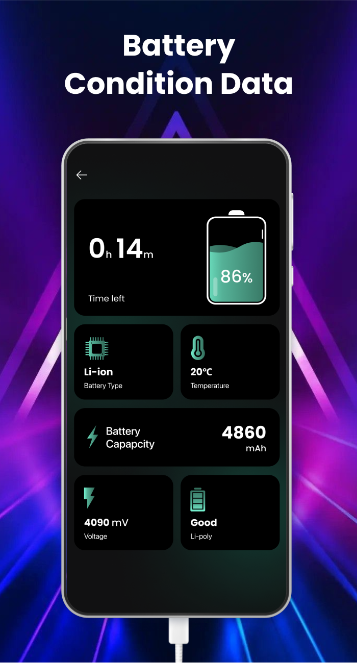 اسکرین شات 5 برنامه Battery Charging Animation 3D