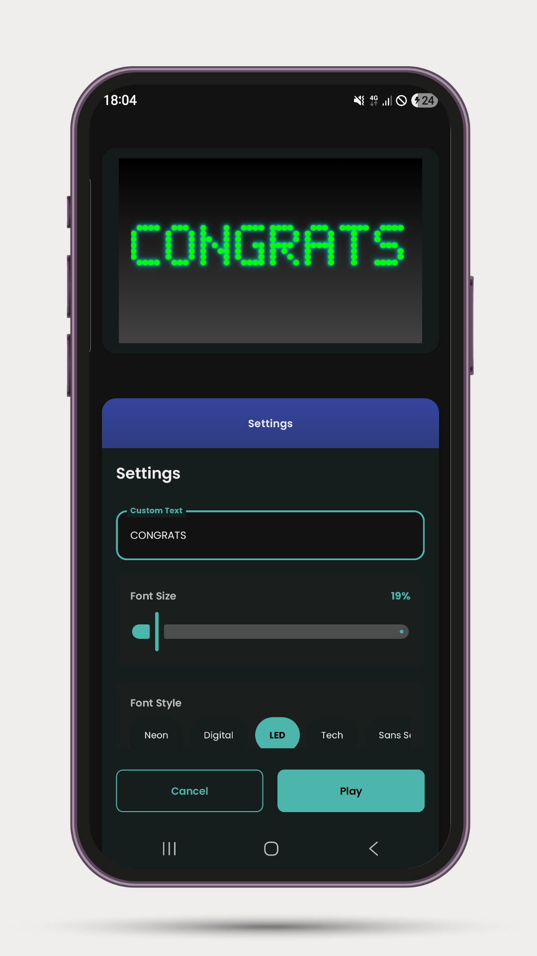 اسکرین شات 4 برنامه Font Resizer: Change Font Size