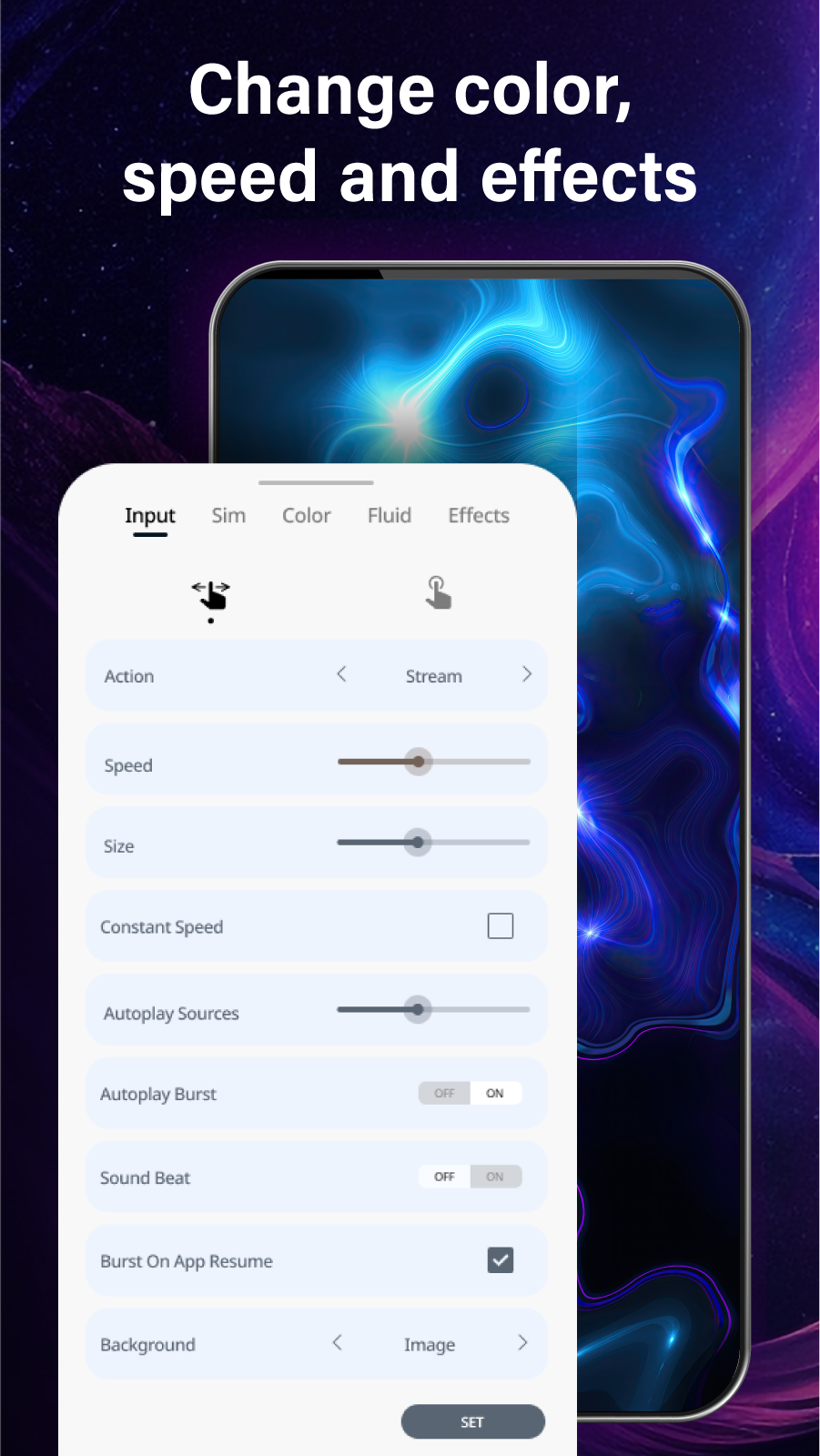 اسکرین شات 5 برنامه Magic Fluid: Live Wallpaper