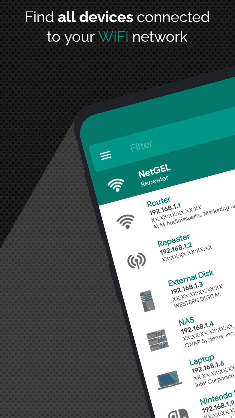 اسکرین شات 1 برنامه NetX Network Tools