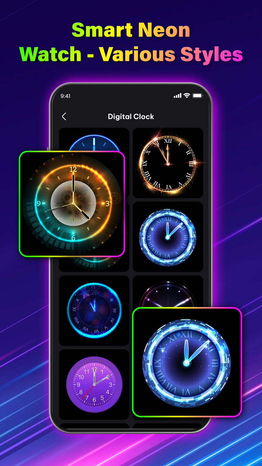 اسکرین شات 1 برنامه Smart Watch - Clock Wallpaper