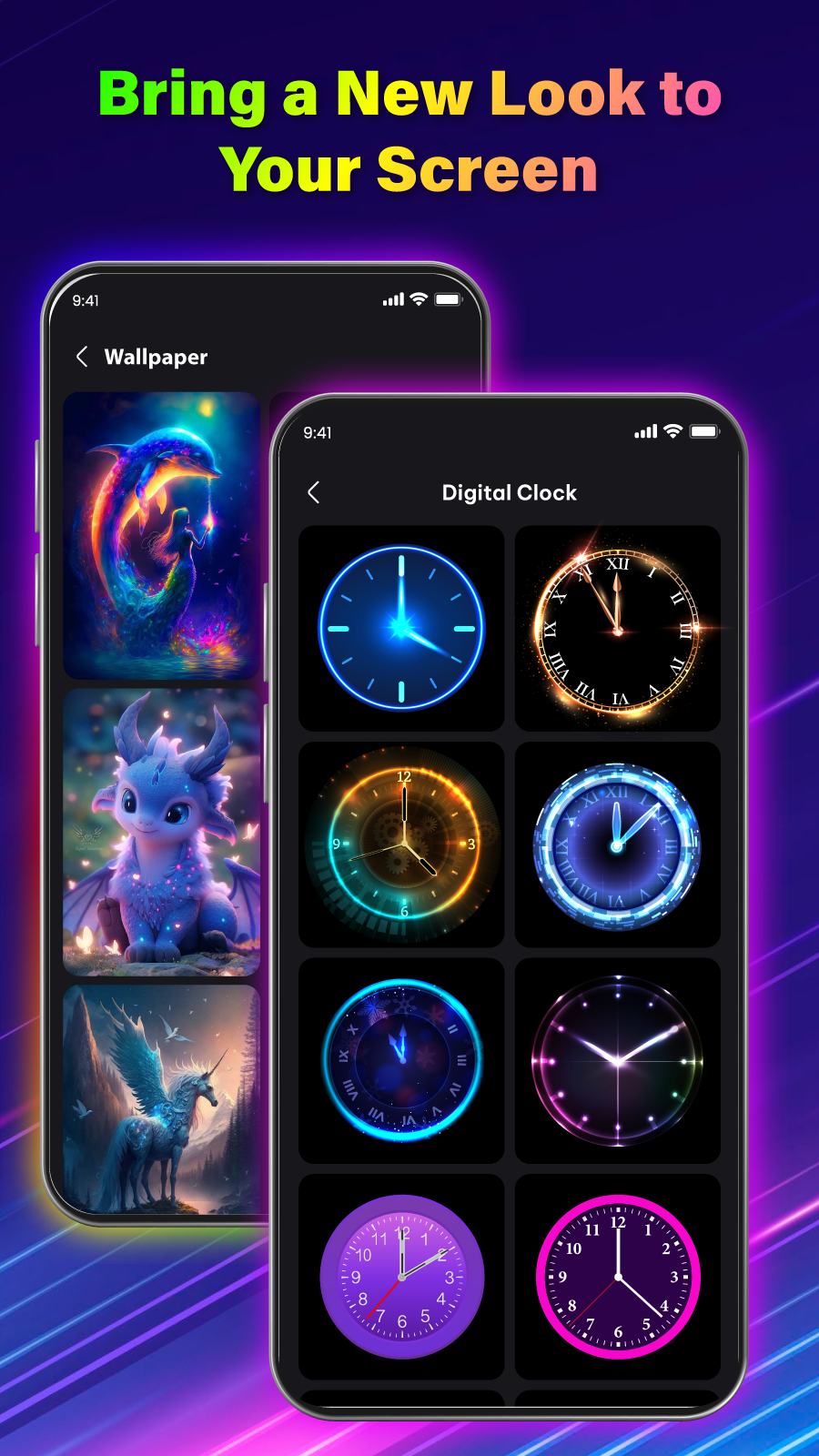 اسکرین شات 5 برنامه Smart Watch - Clock Wallpaper