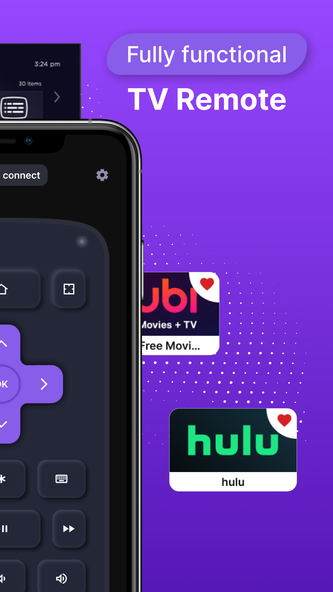 اسکرین شات 2 برنامه Remote Control for RokuTV