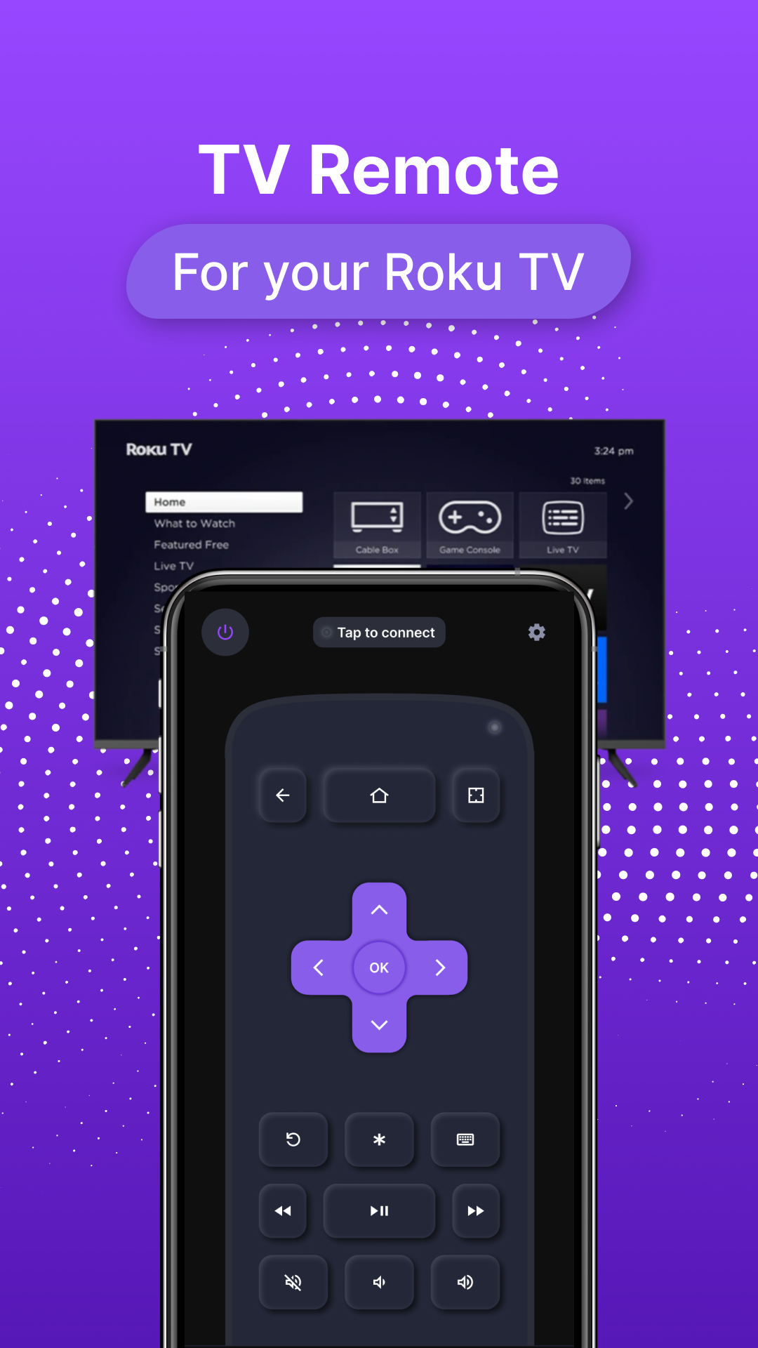 اسکرین شات 3 برنامه Remote Control for RokuTV