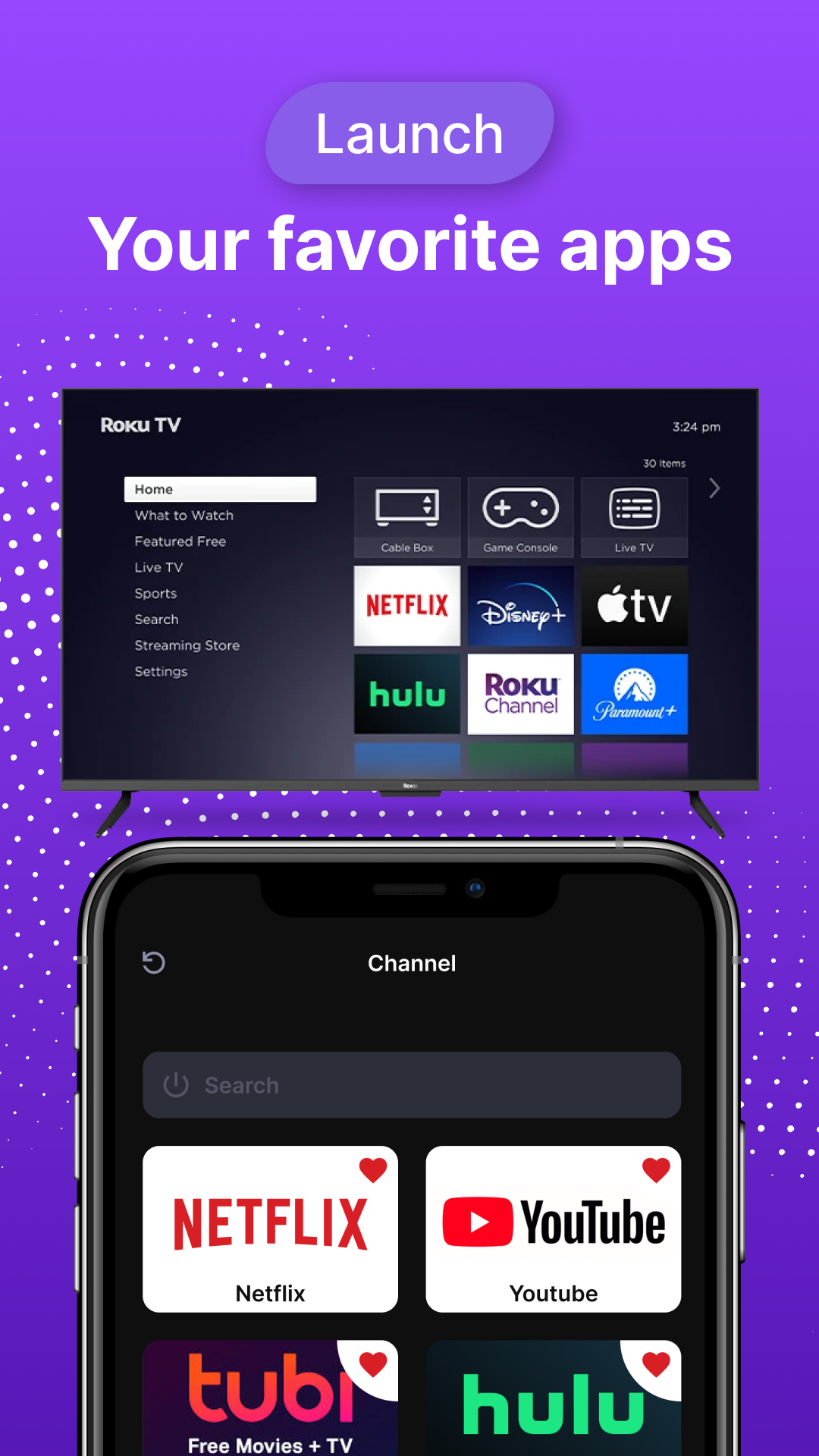 اسکرین شات 6 برنامه Remote Control for RokuTV