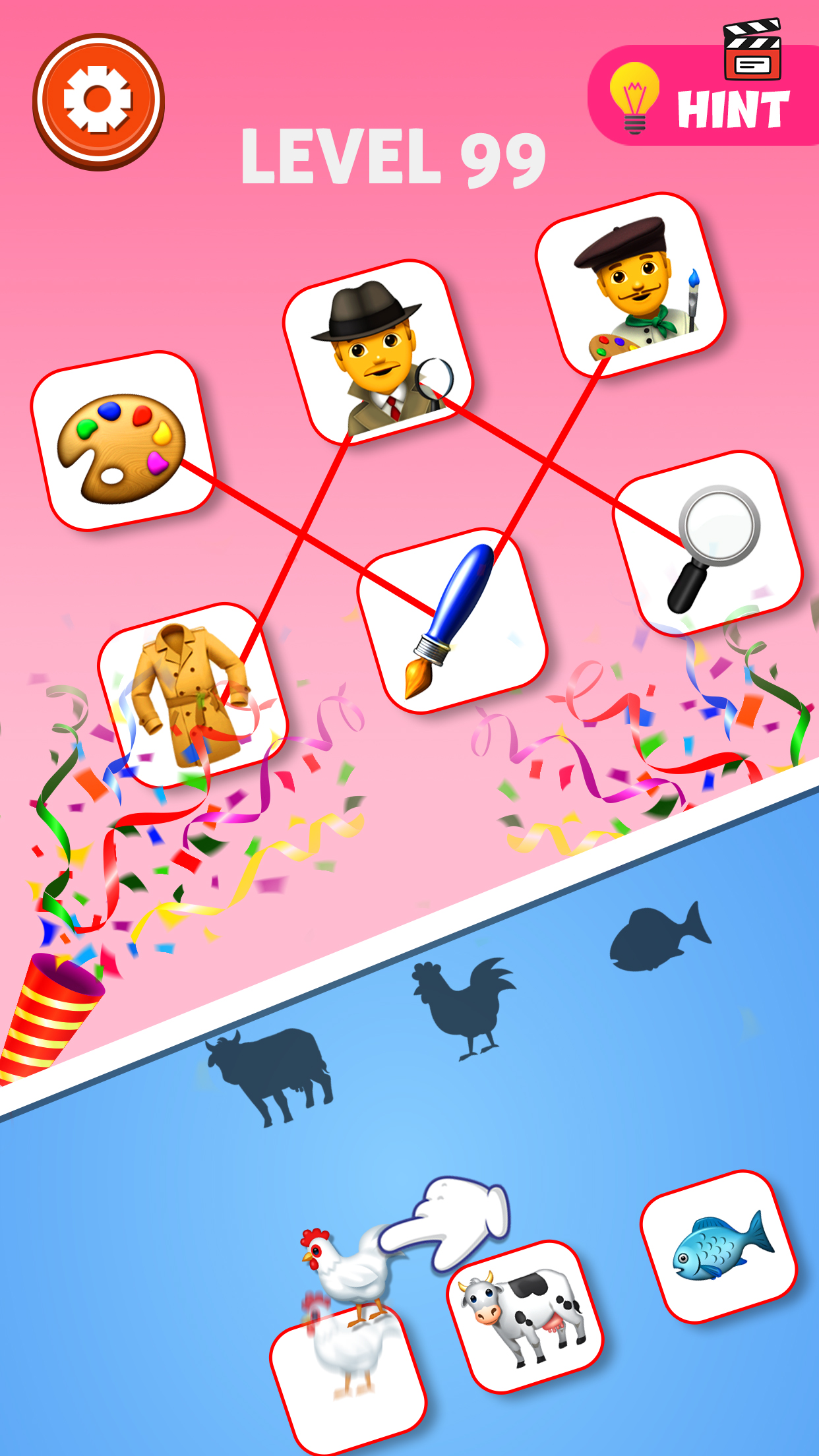 اسکرین شات 1 بازی Emoji Matching Connect Puzzle