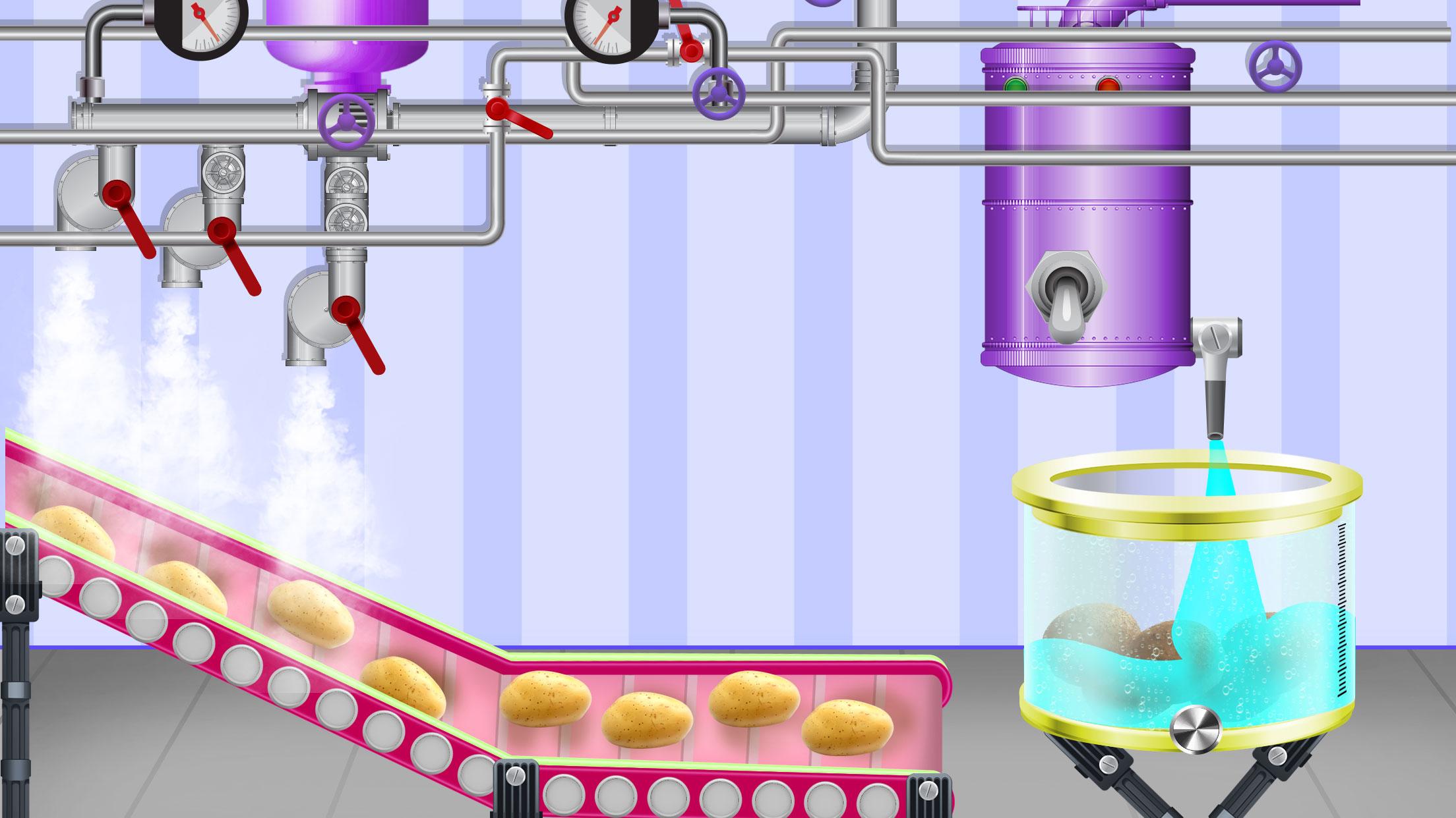 اسکرین شات 3 بازی Potato Chips Food Factory – Cr
