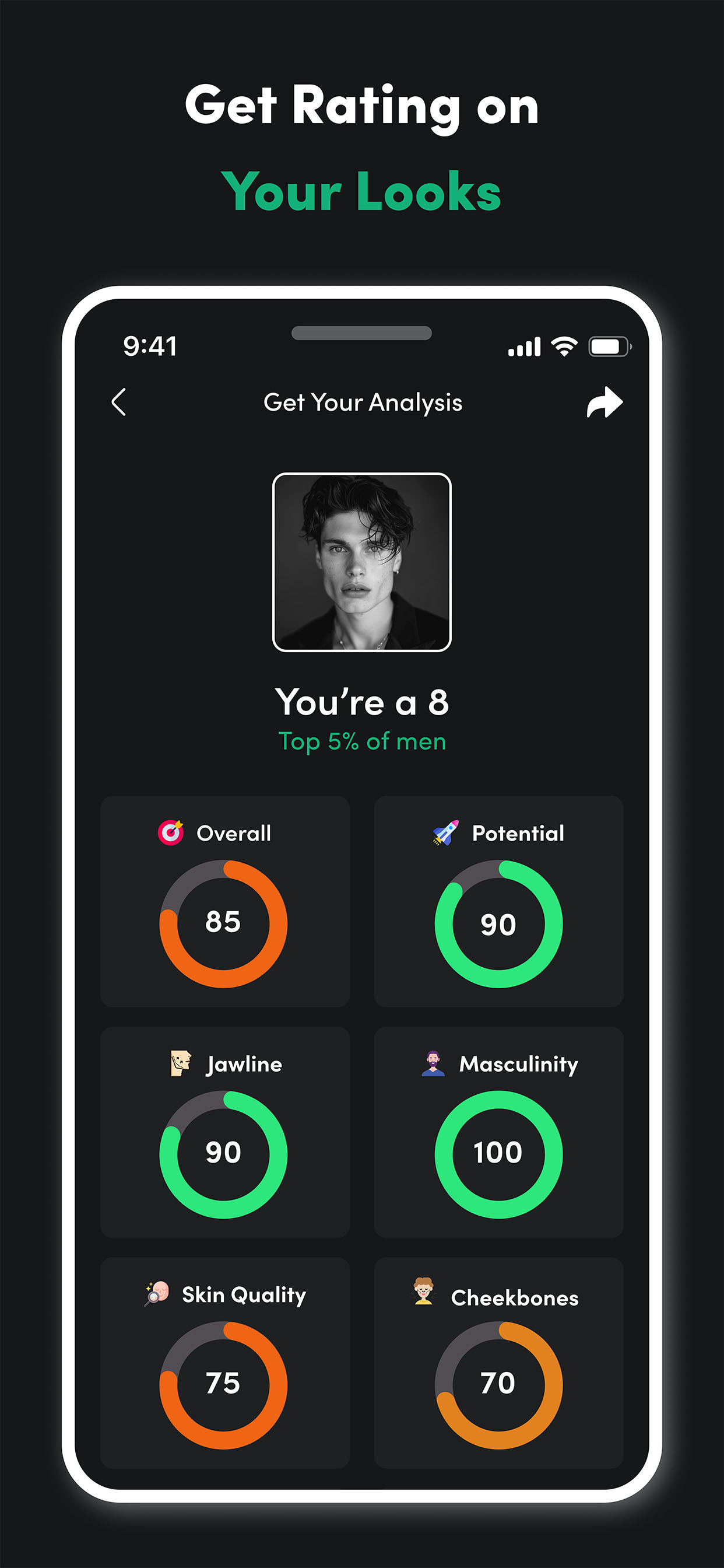 اسکرین شات 3 برنامه Umax AI: Looksmaxxing & Mewing