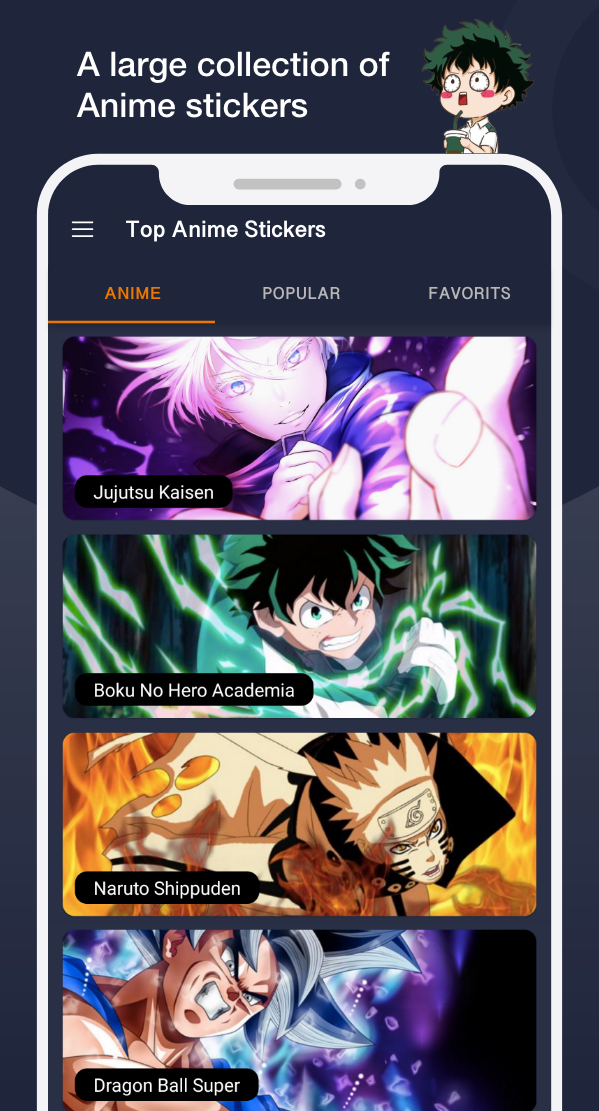 اسکرین شات 3 برنامه Anime Stickers for Whatsapp