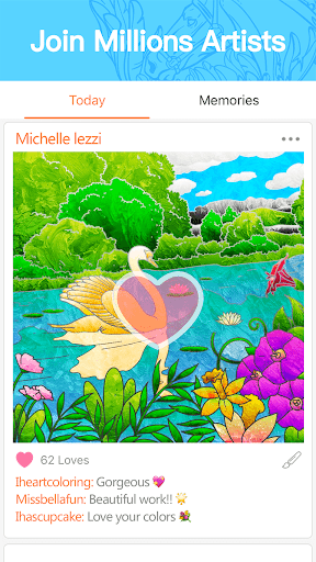 اسکرین شات 4 برنامه Adult Coloring Book Premium