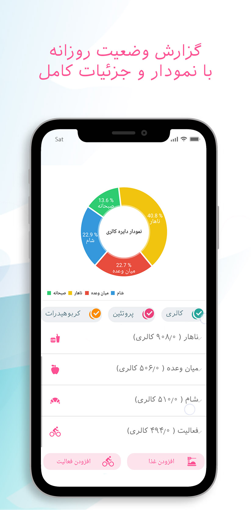اسکرین شات 4 برنامه کالری شمار استپ فیت - مشاوره و رژیم