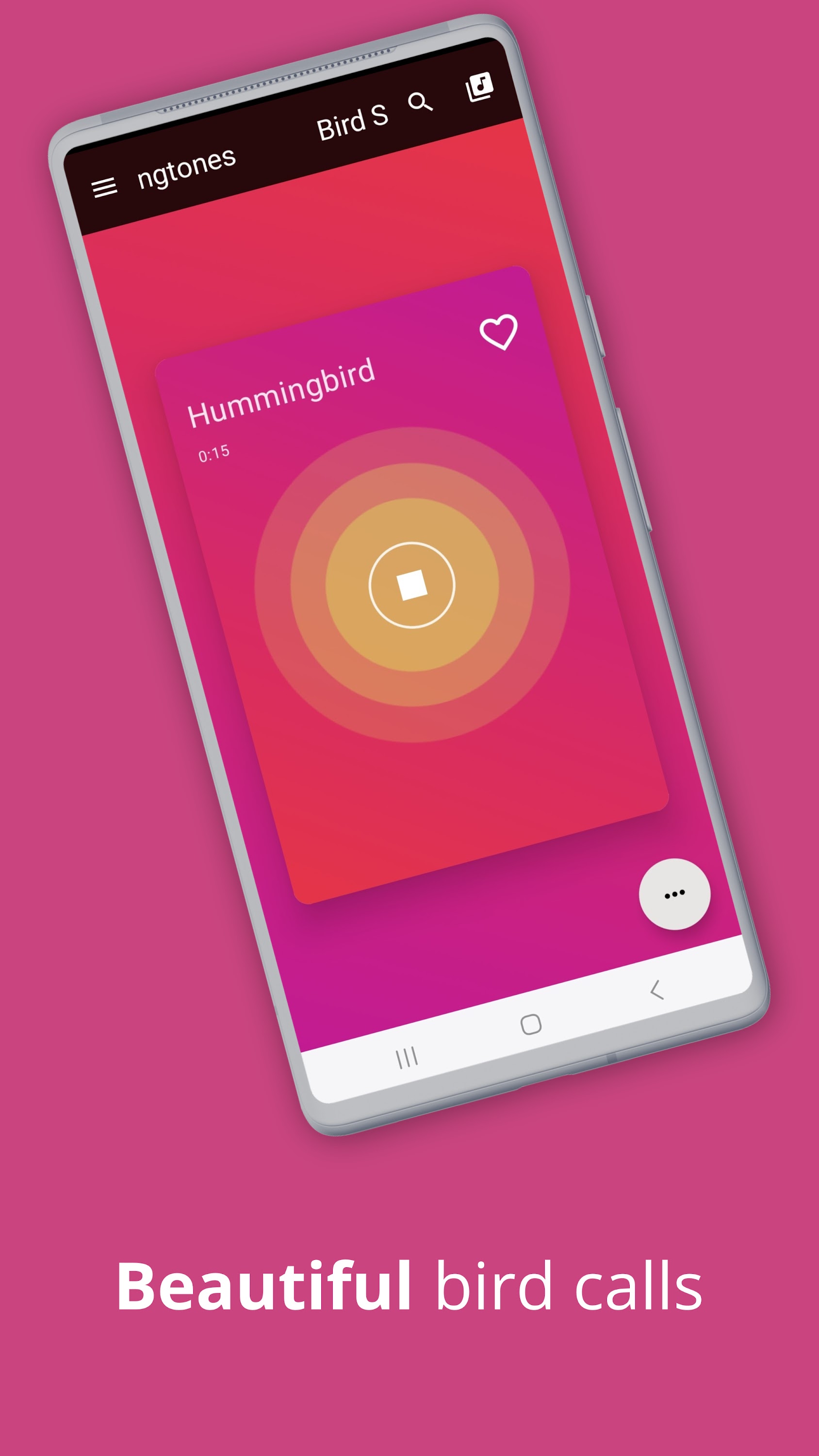 اسکرین شات 2 برنامه Bird Sounds Ringtones