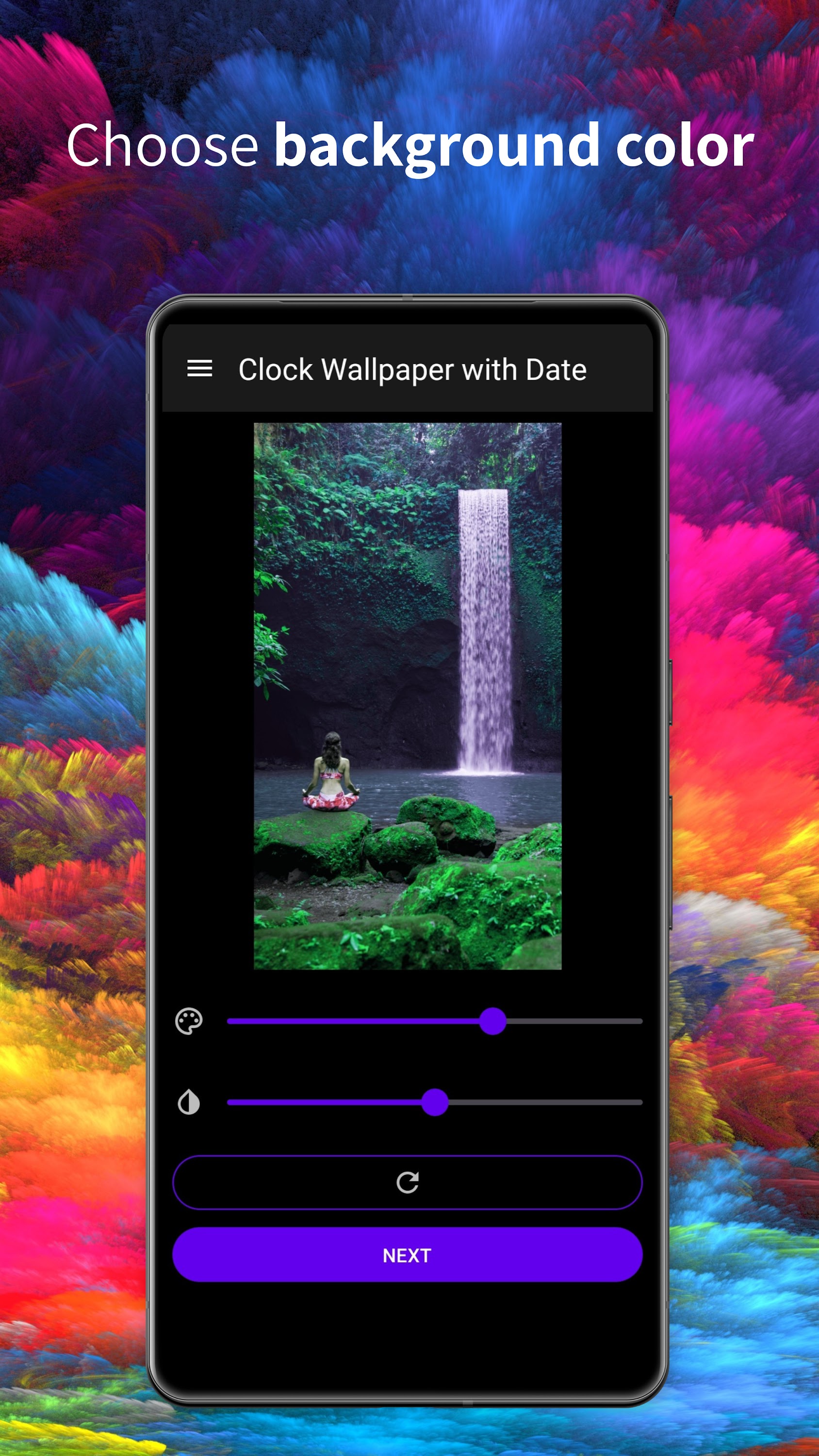 اسکرین شات 2 برنامه Clock Wallpaper with Date