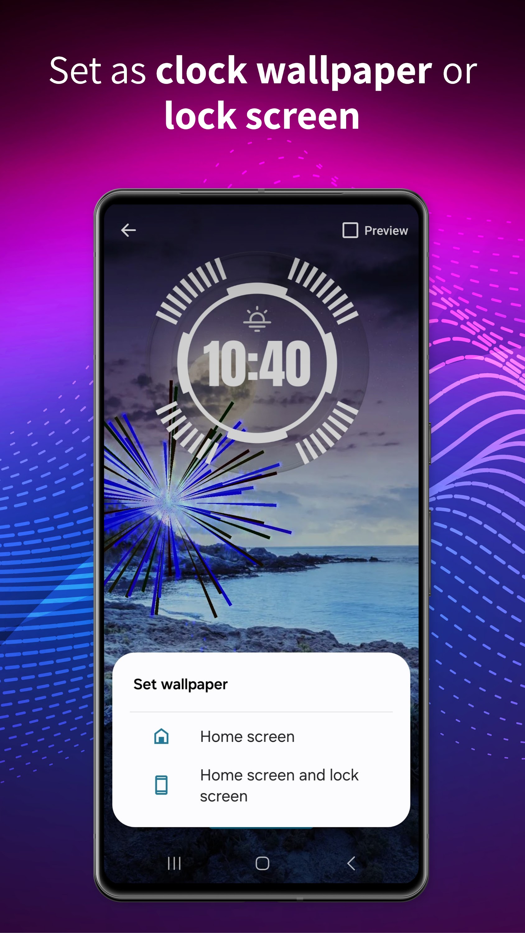 اسکرین شات 5 برنامه Digital Clock Live Wallpaper