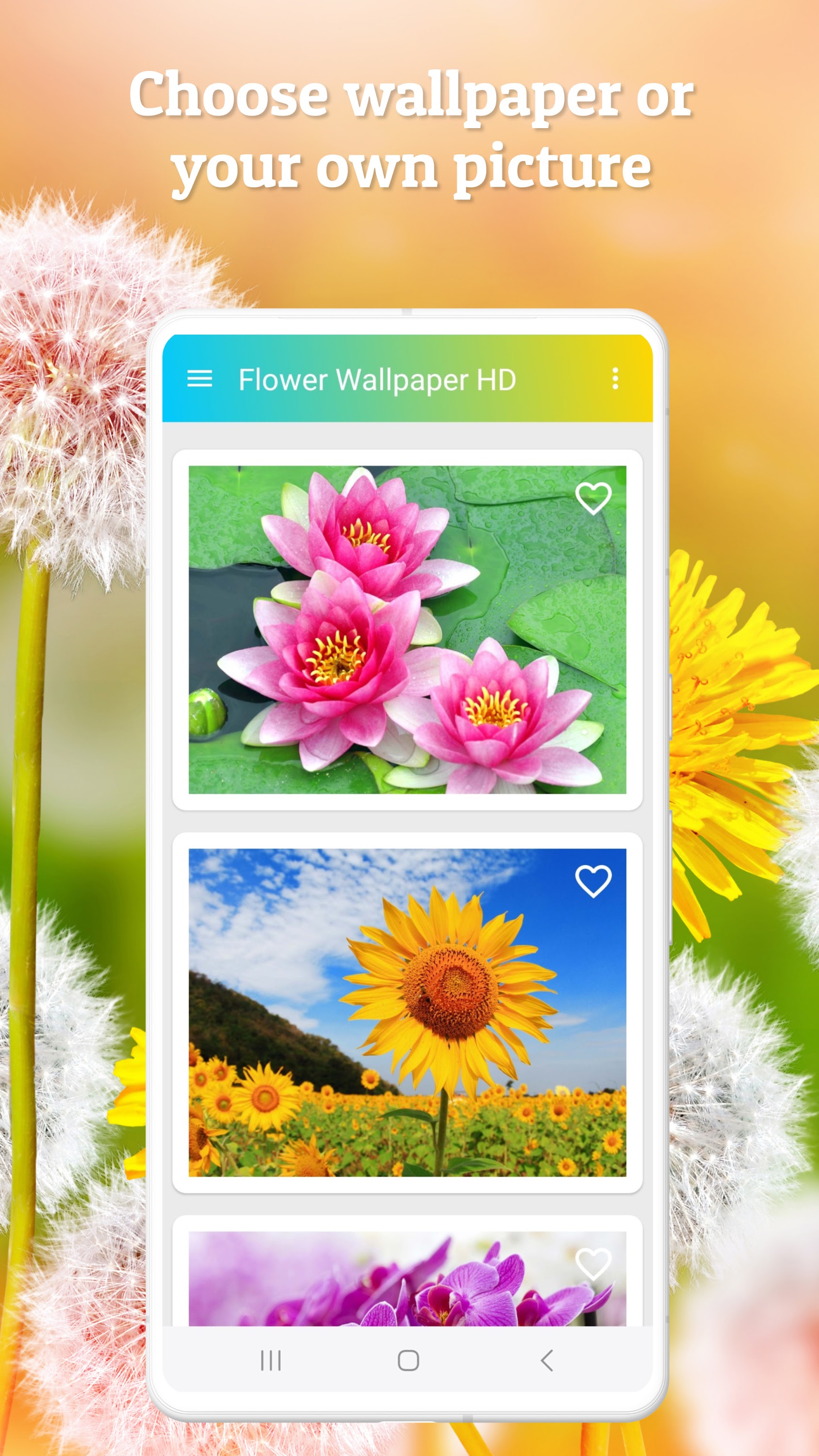 اسکرین شات 3 برنامه Flower Wallpaper HD