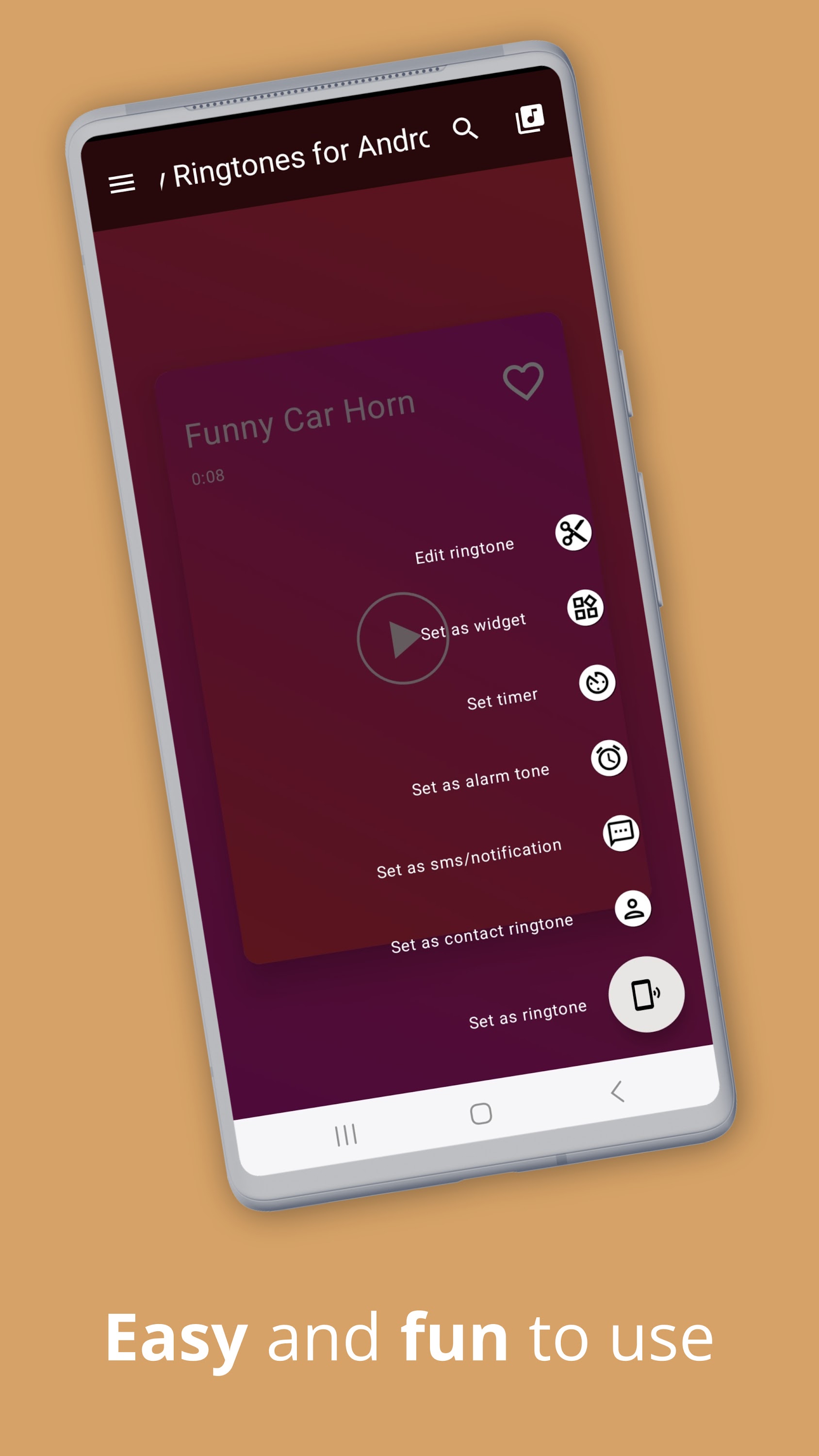 اسکرین شات 4 برنامه Funny Ringtones for Android